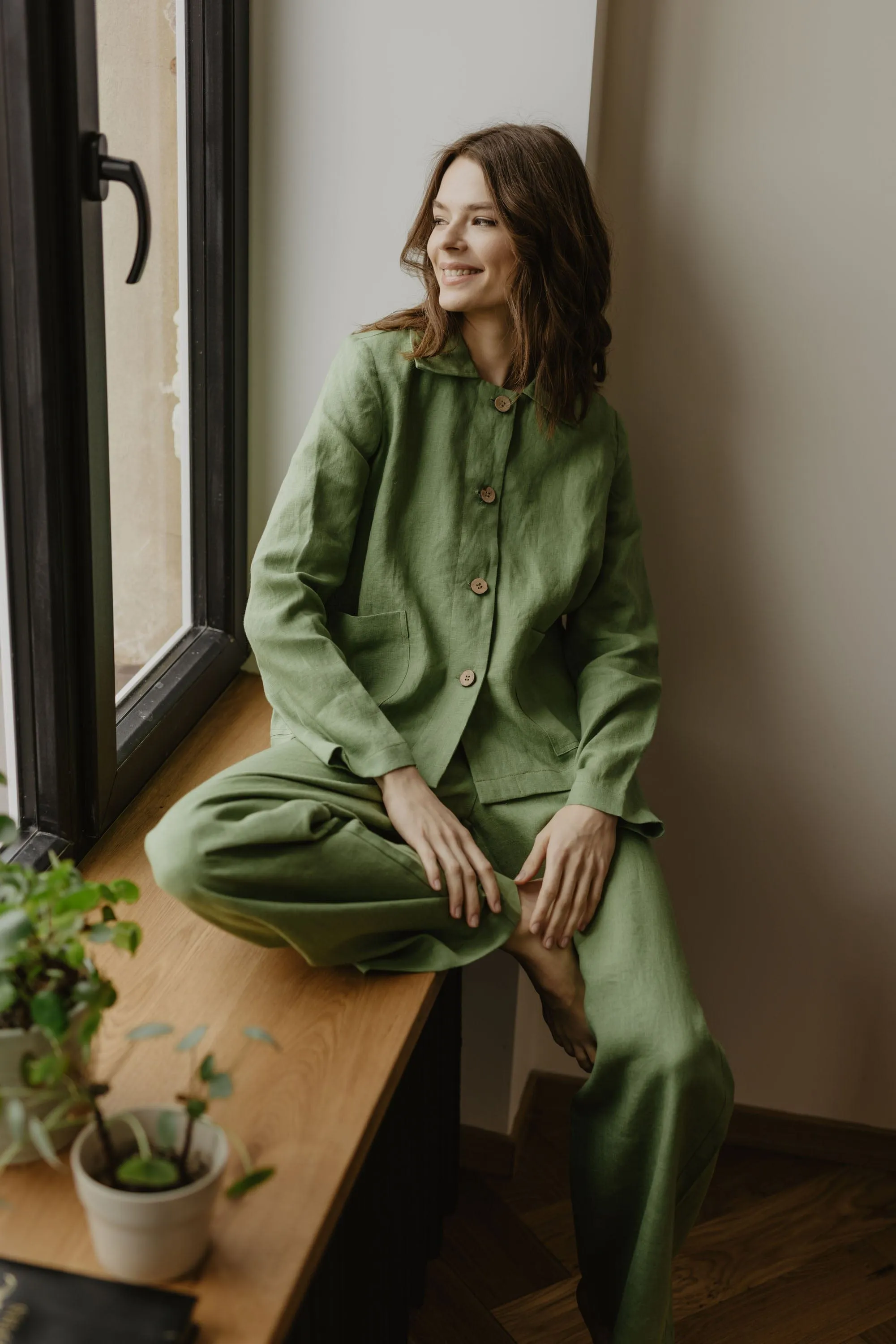 Preila Women's Linen Jacket | Multiple Colours