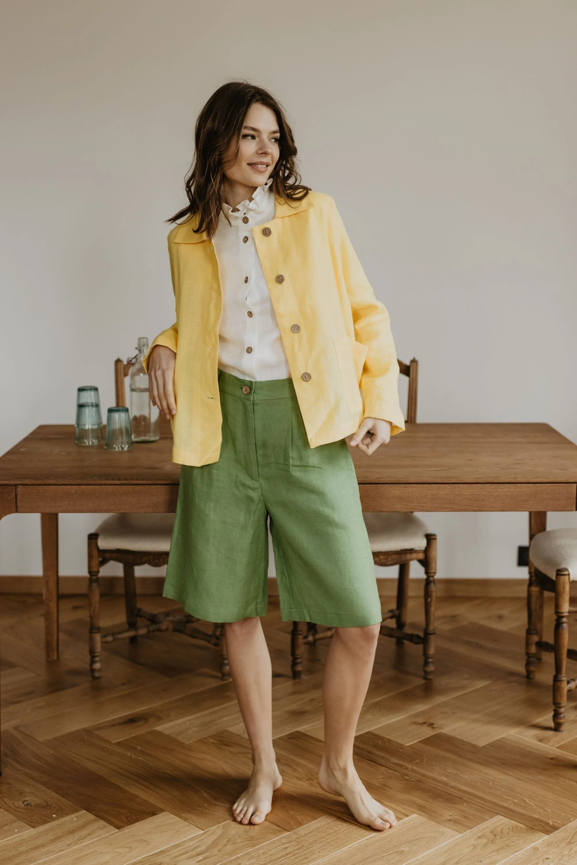 Preila Women's Linen Jacket | Multiple Colours