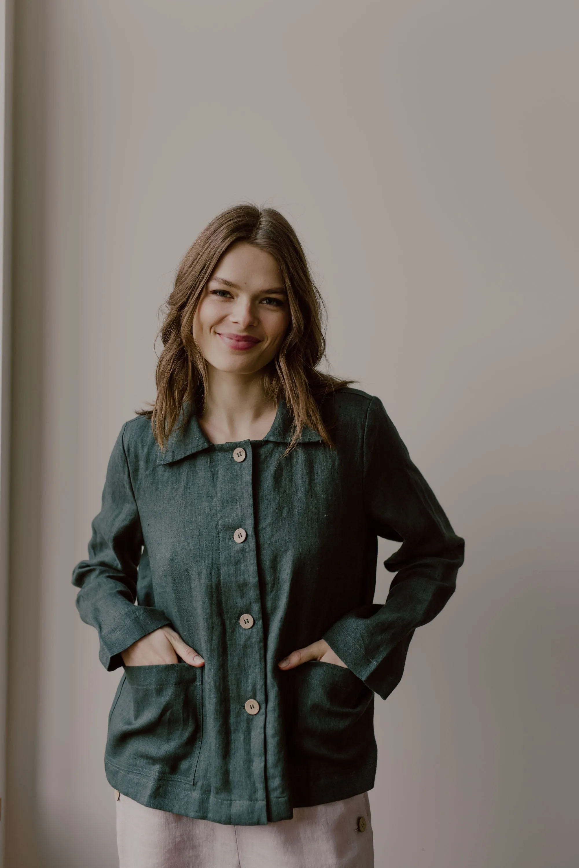 Preila Women's Linen Jacket | Multiple Colours