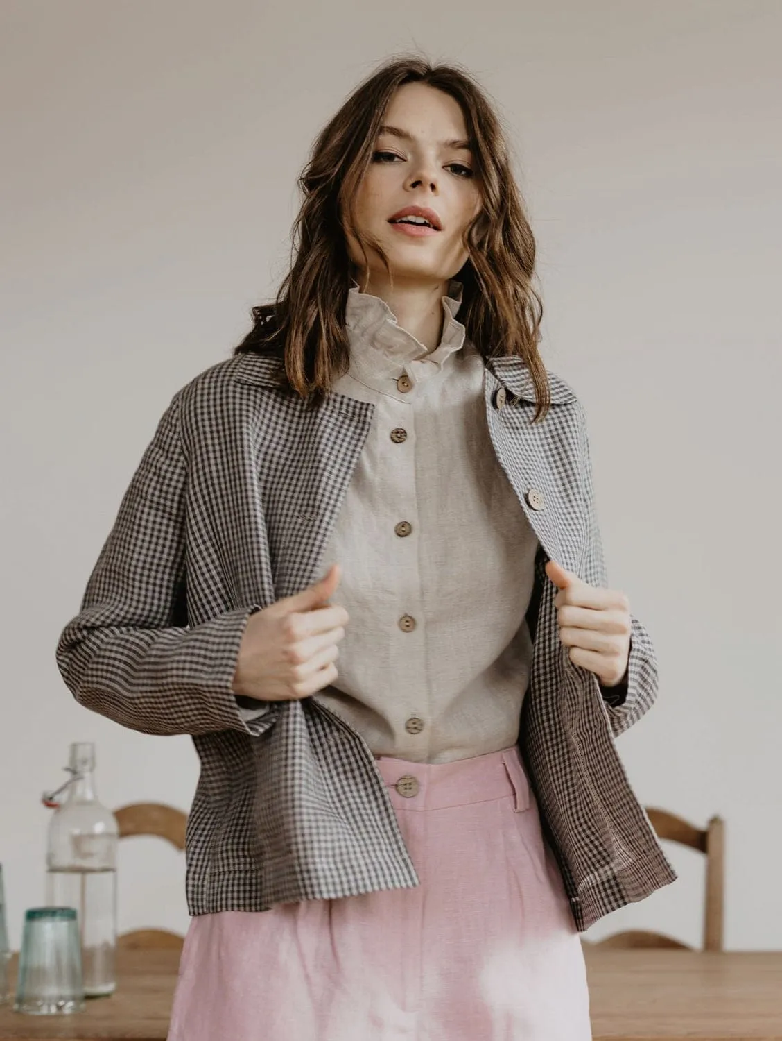 Preila Women's Linen Jacket | Multiple Colours