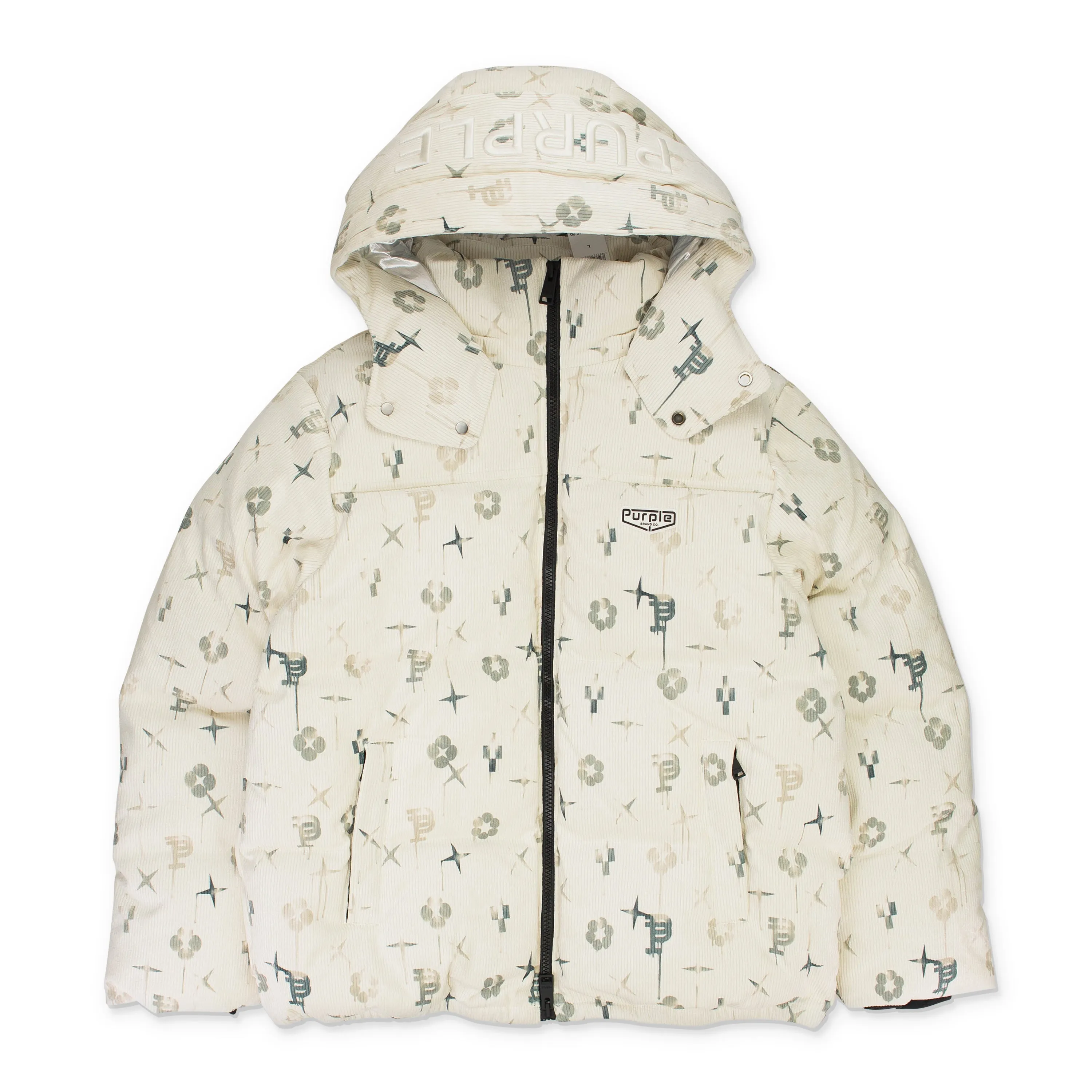 PRINTE CORDUROY PUFFER JKT AOP DOWN & PUFFER JACKETS
