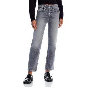 RE/DONE Womens 70s Stove Pipe Ankle High Rise Straight Leg Jeans