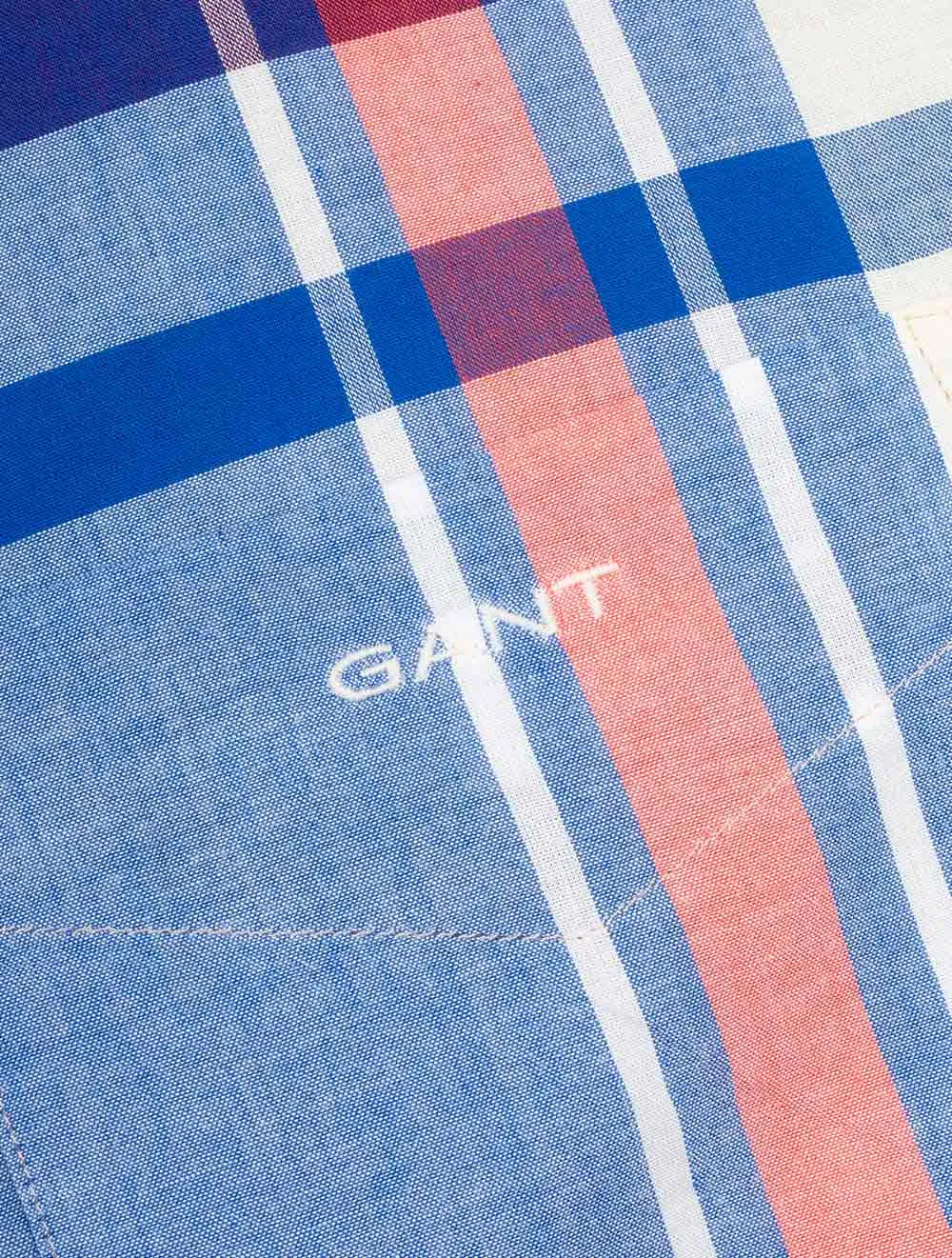 Regualr Indian Madras Short Sleeve Shirt Rich Blue