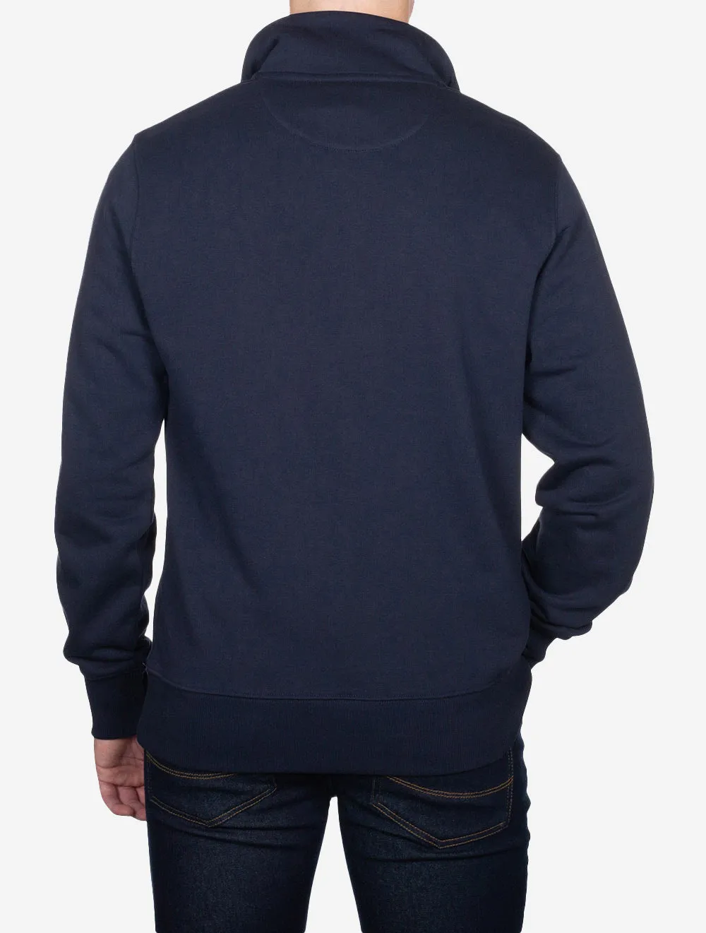 Regular Fit Shield Half Zip Sweatshirt Evening Blue