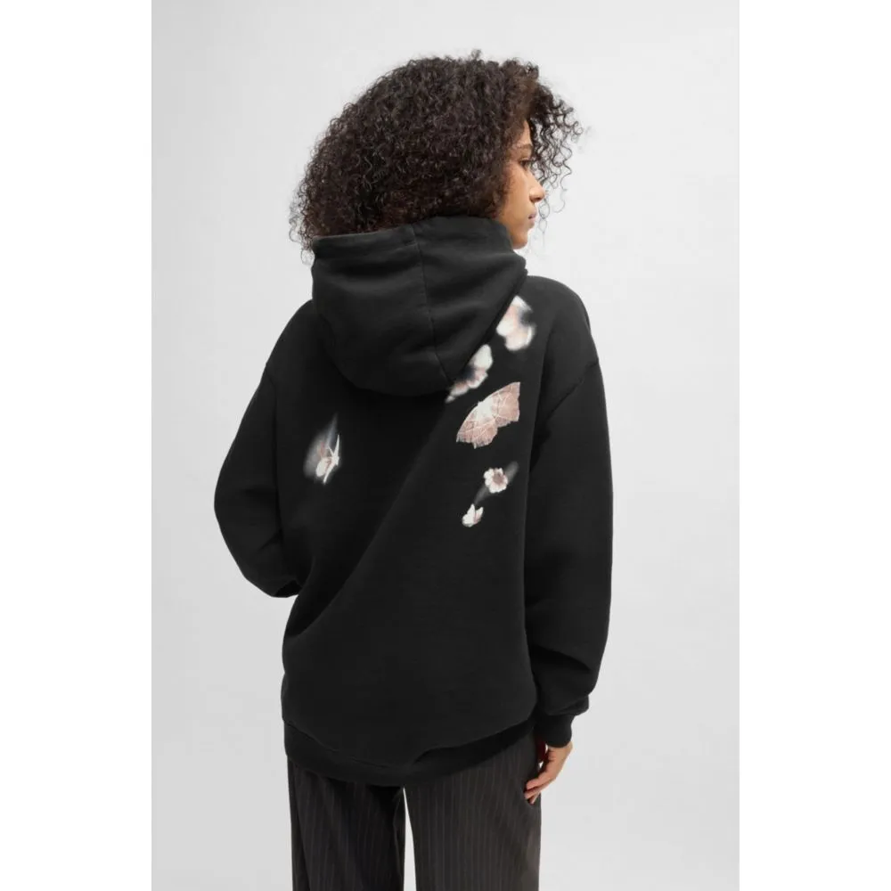Relaxed-fit hoodie in French terry with seasonal artwork
