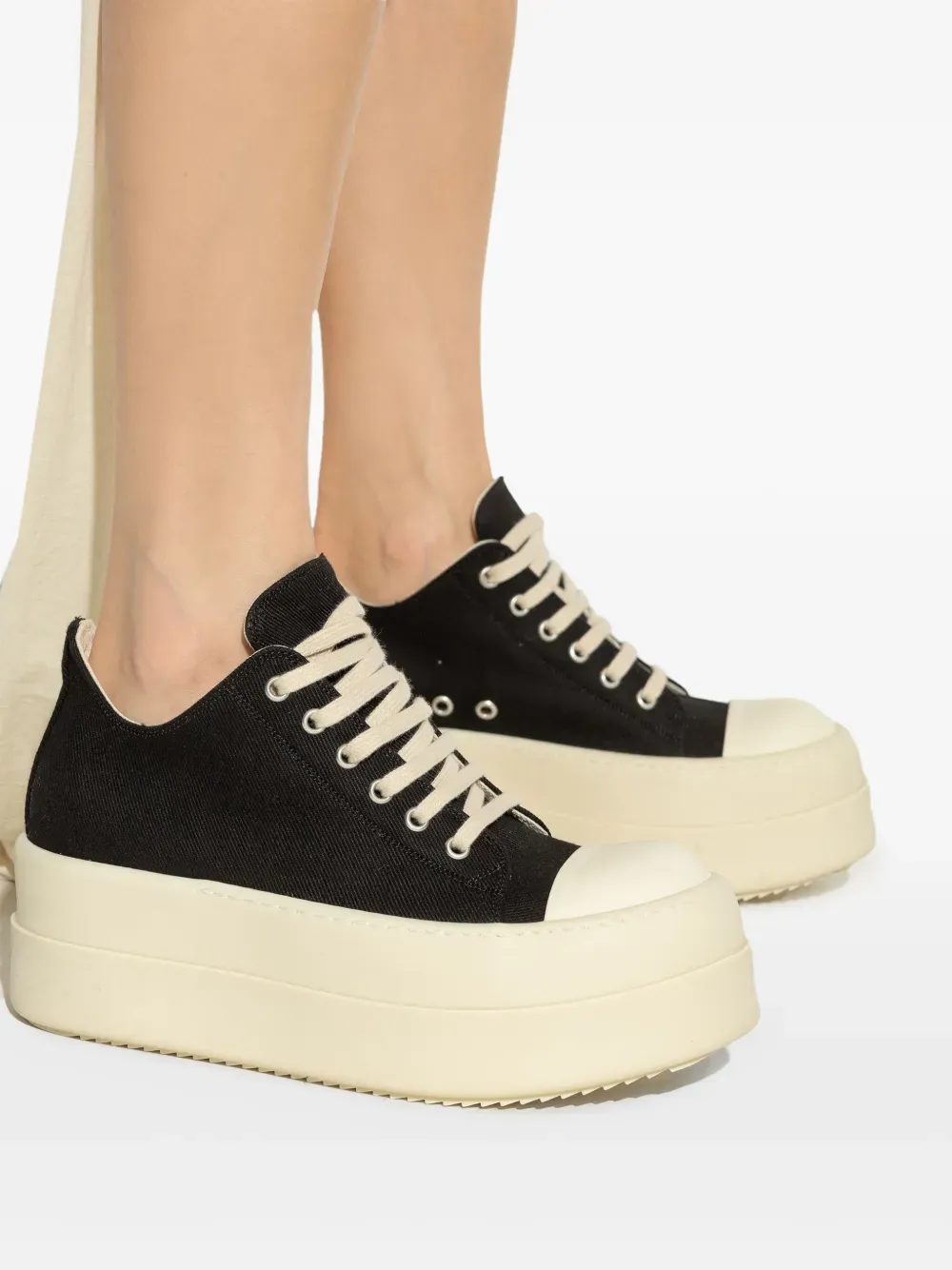 RICK OWENS DRKSHDW - Women Denim Double Bumper Low Sneakers Shoes_rick-owens-drksh