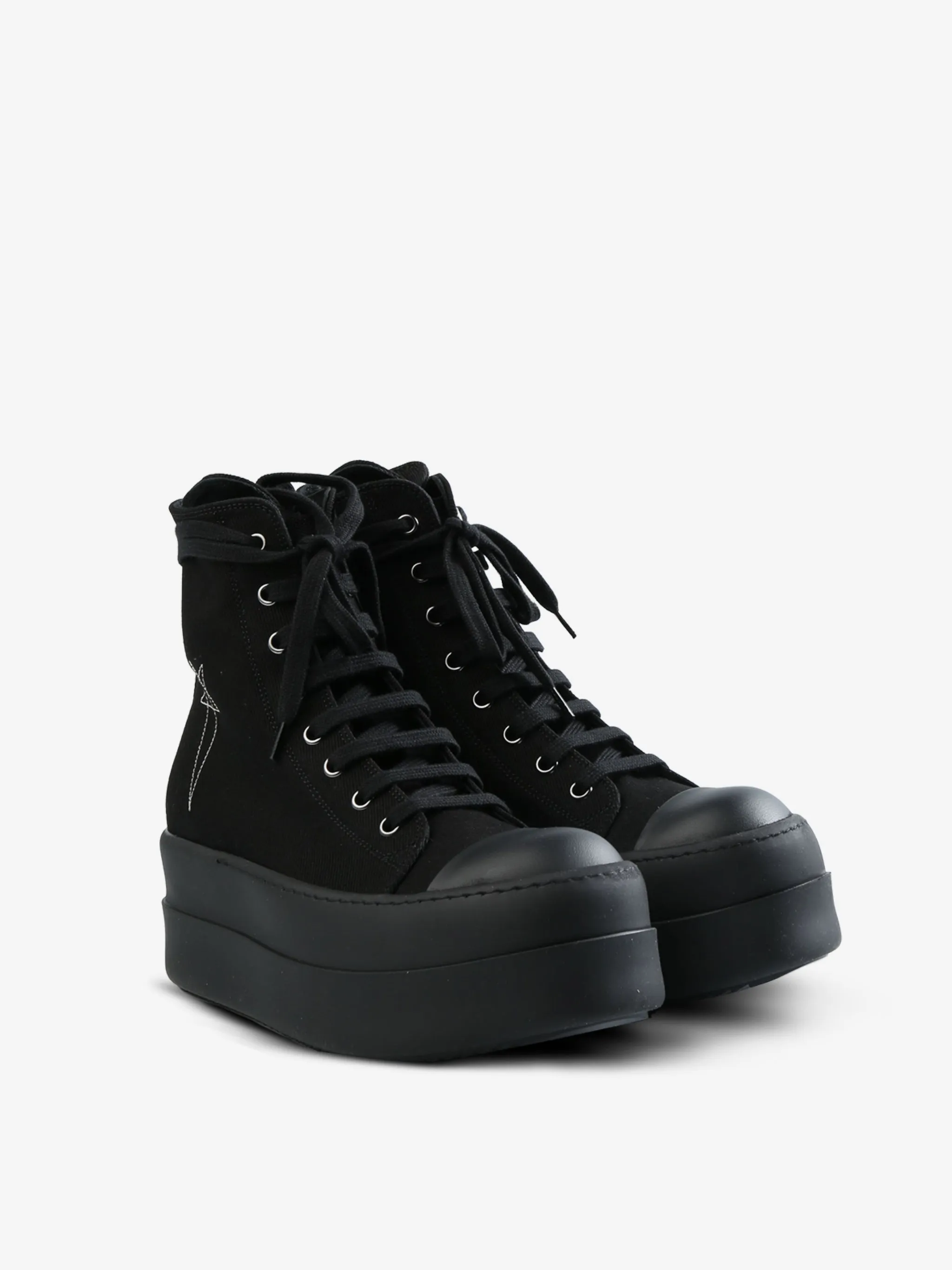 RICK OWENS DRKSHDW - Women Denim Double Bumper Sneakers Shoes_rick-owens-drksh