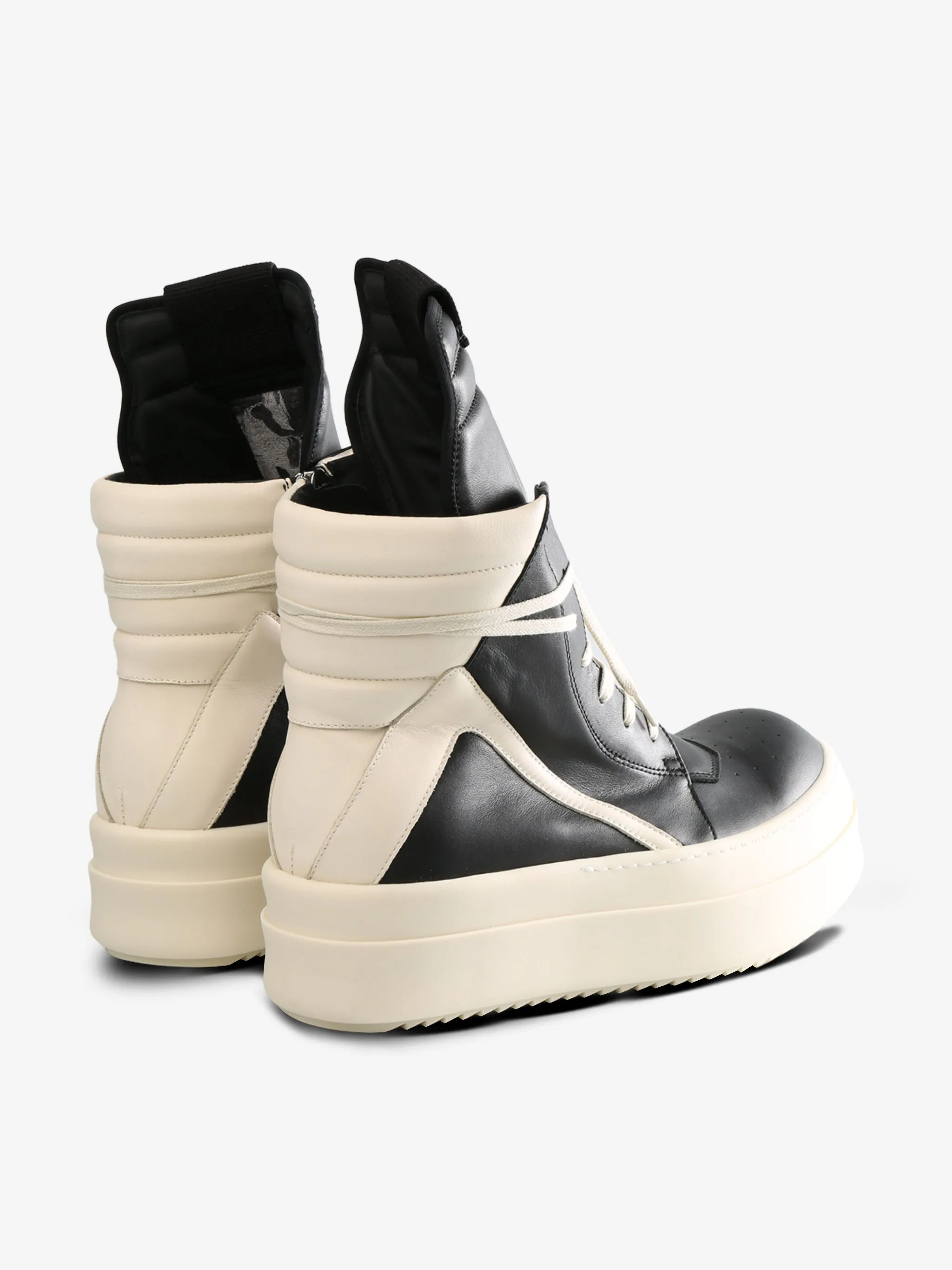 RICK OWENS - Men Grain Leather Mega Bumper Geobasket Shoes_rick-owens