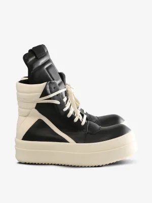 RICK OWENS - Men Grain Leather Mega Bumper Geobasket Shoes_rick-owens