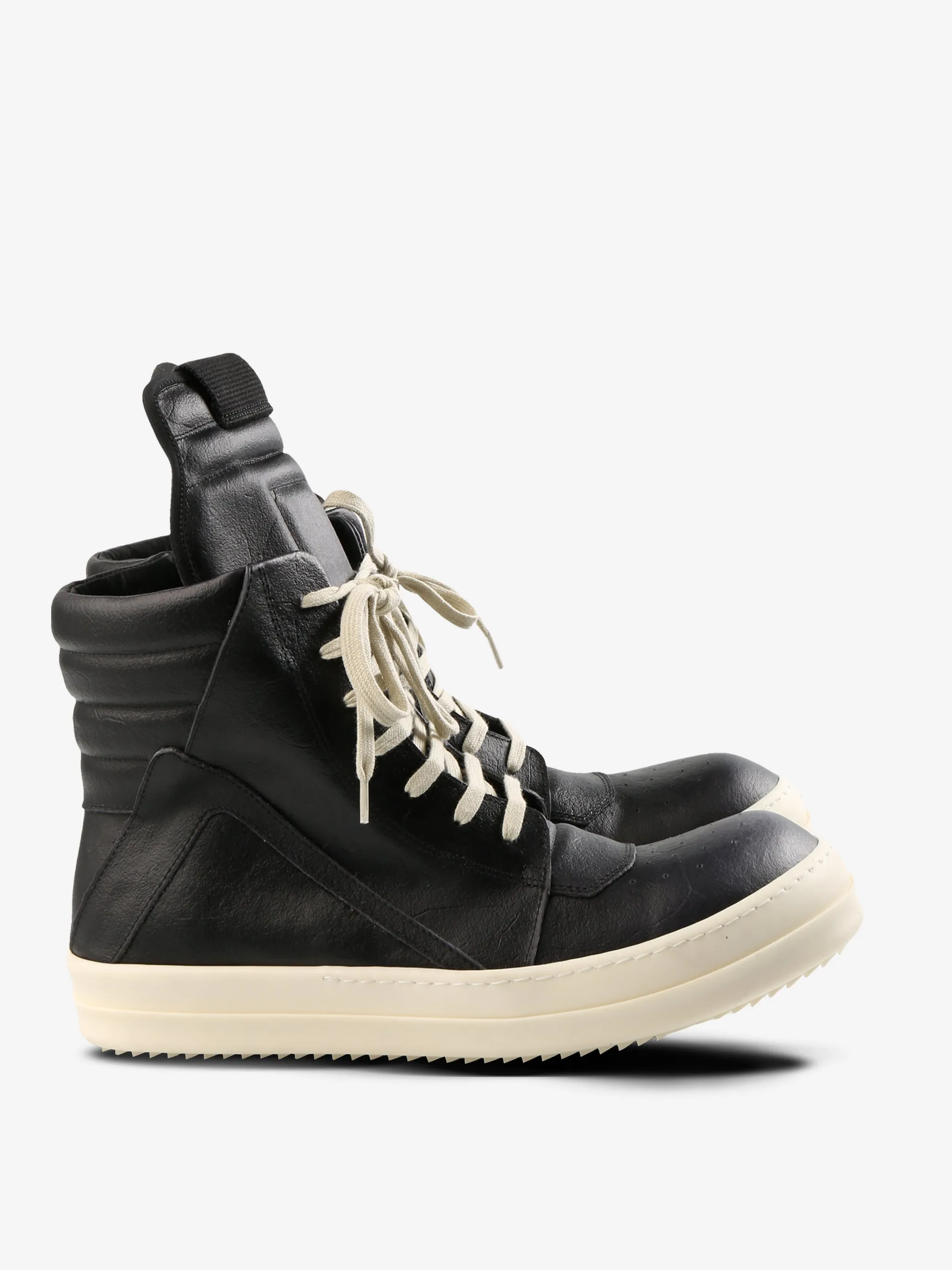 RICK OWENS - Men Transparent Leather Geobaskets Shoes_rick-owens