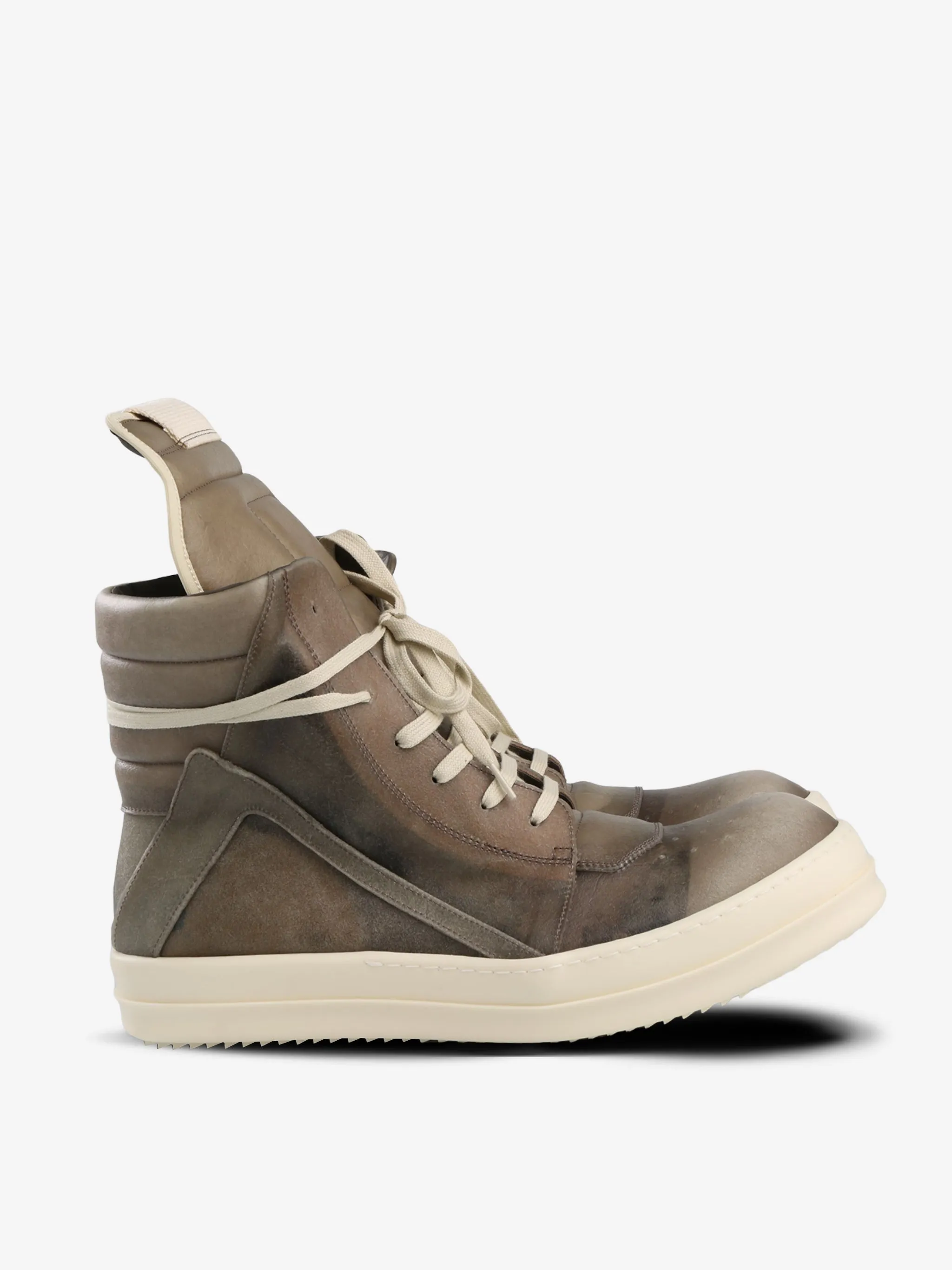 RICK OWENS - Men Transparent Leather Geobaskets Shoes_rick-owens