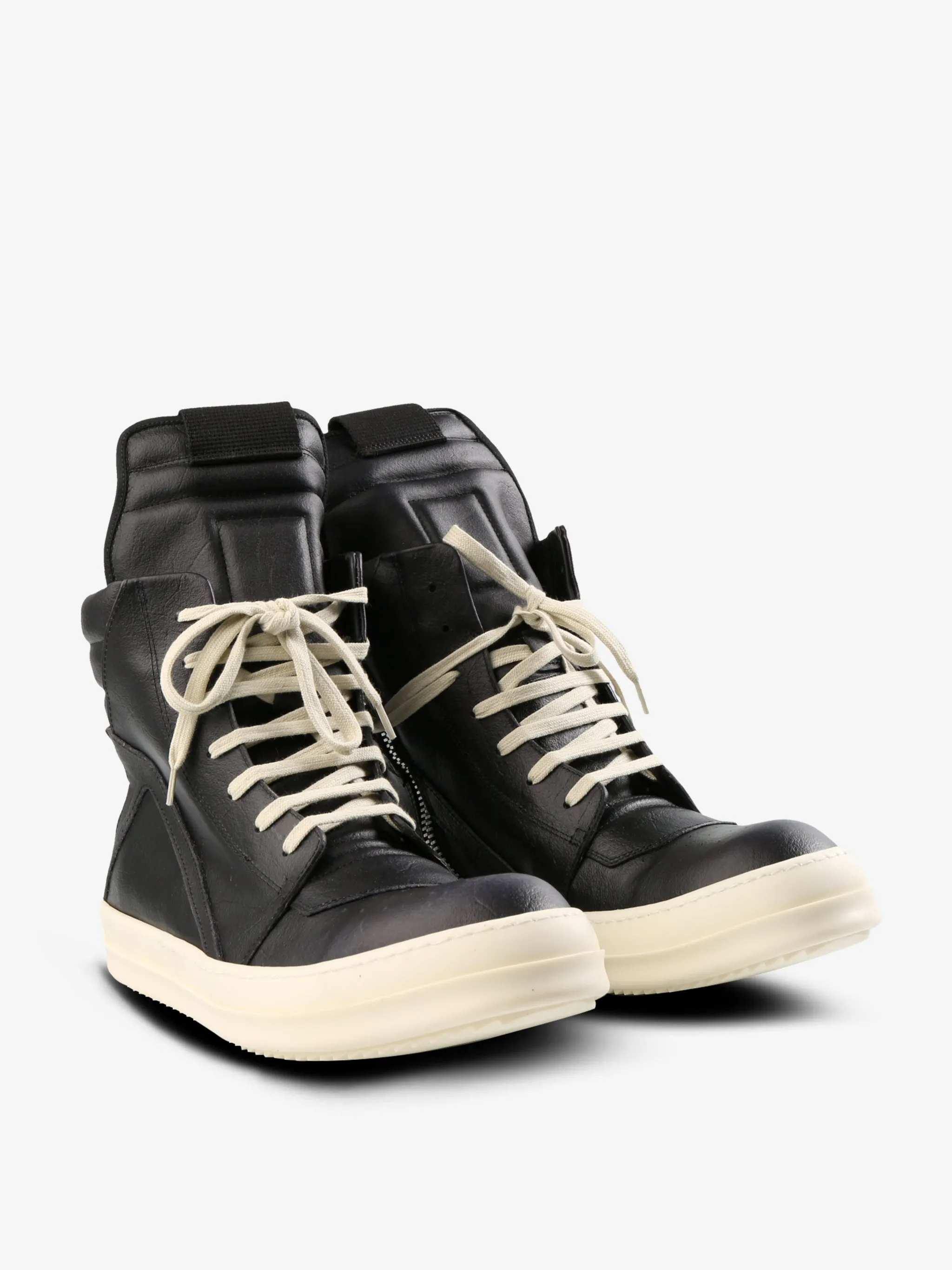 RICK OWENS - Men Transparent Leather Geobaskets Shoes_rick-owens