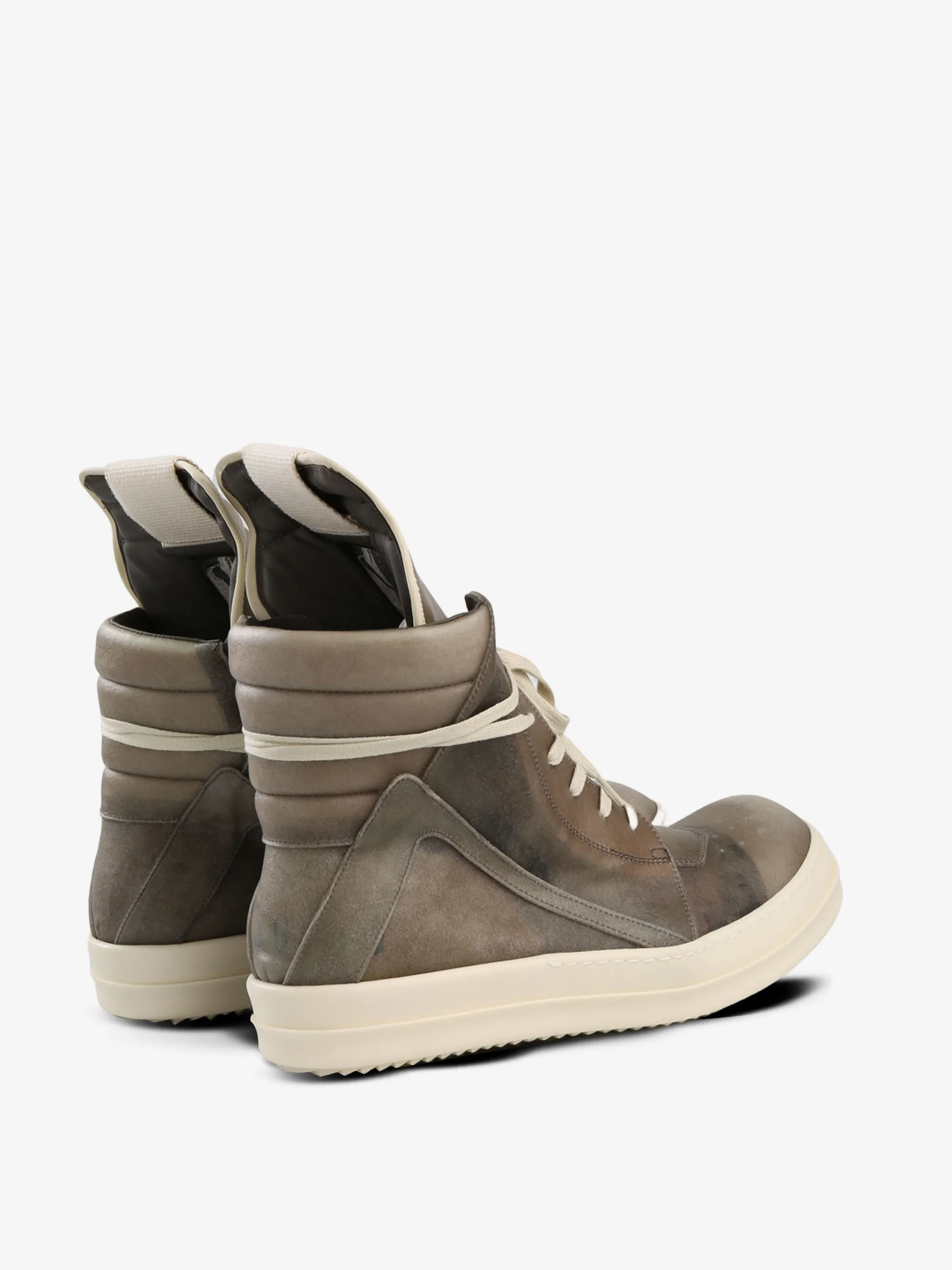 RICK OWENS - Men Transparent Leather Geobaskets Shoes_rick-owens