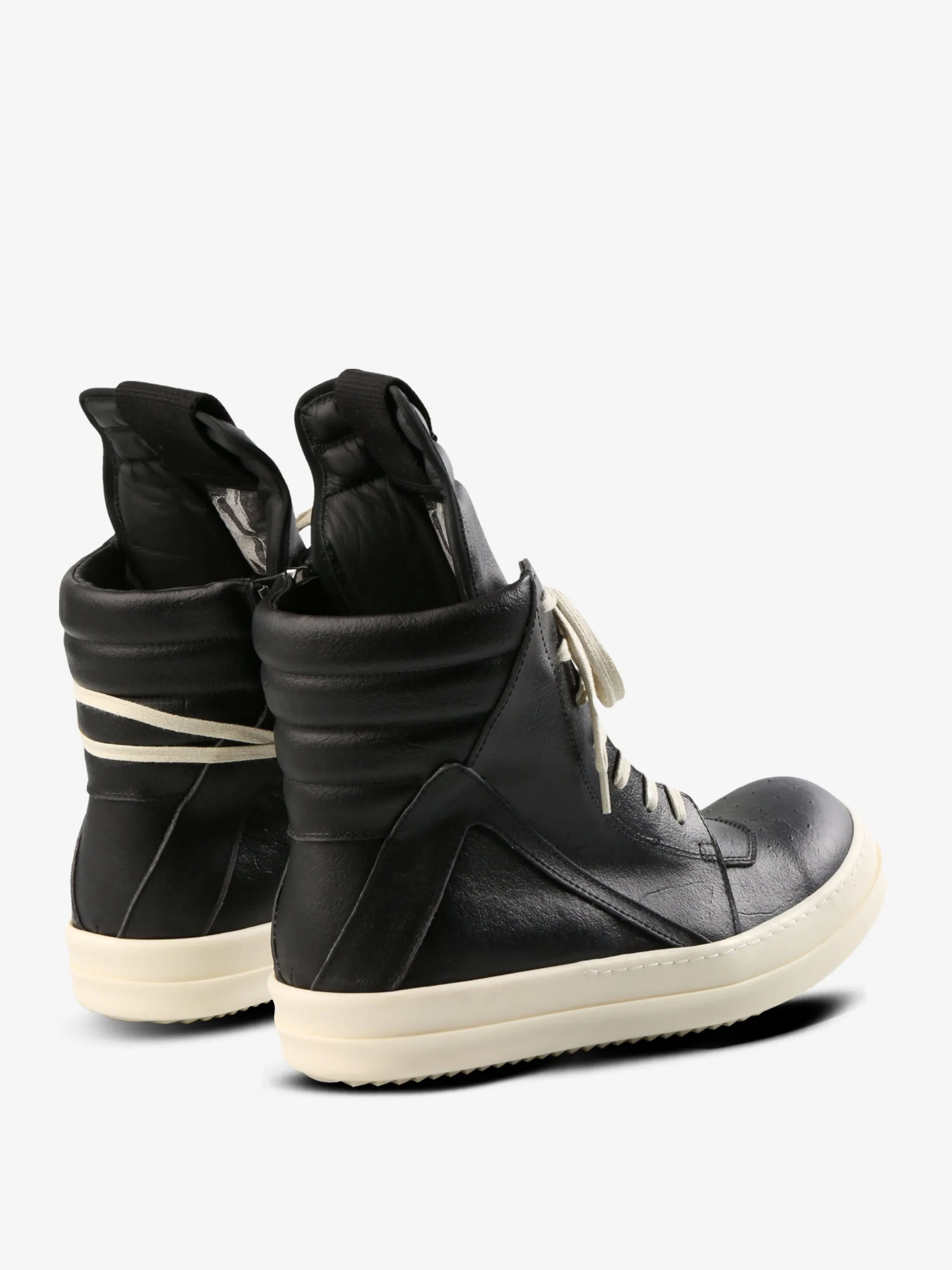RICK OWENS - Men Transparent Leather Geobaskets Shoes_rick-owens