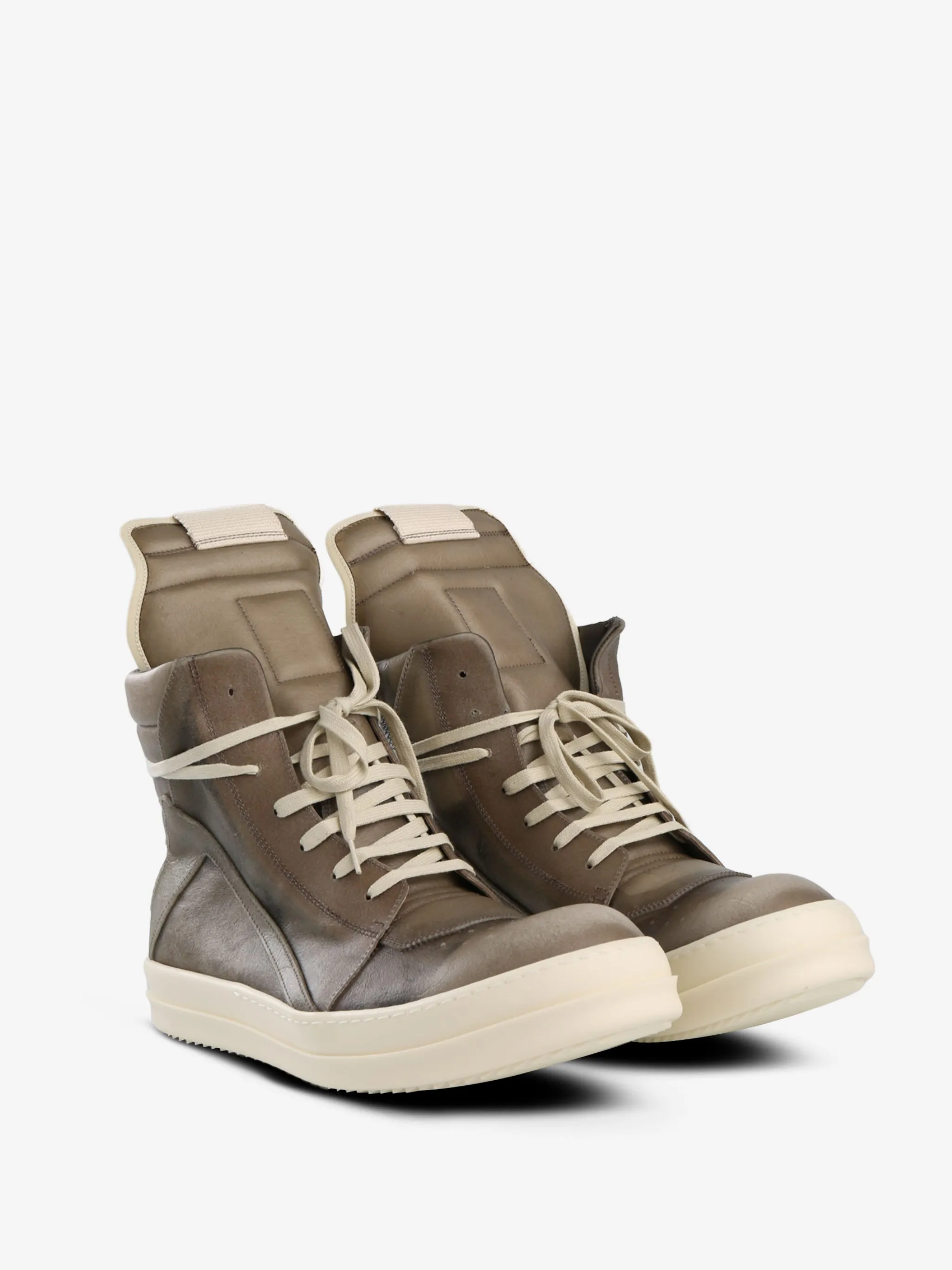 RICK OWENS - Men Transparent Leather Geobaskets Shoes_rick-owens