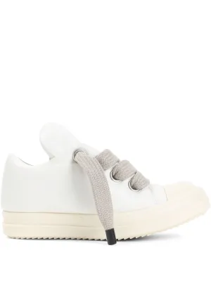 RICK OWENS - Women Leather Jumbolace Low Sneaks Shoes_rick-owens