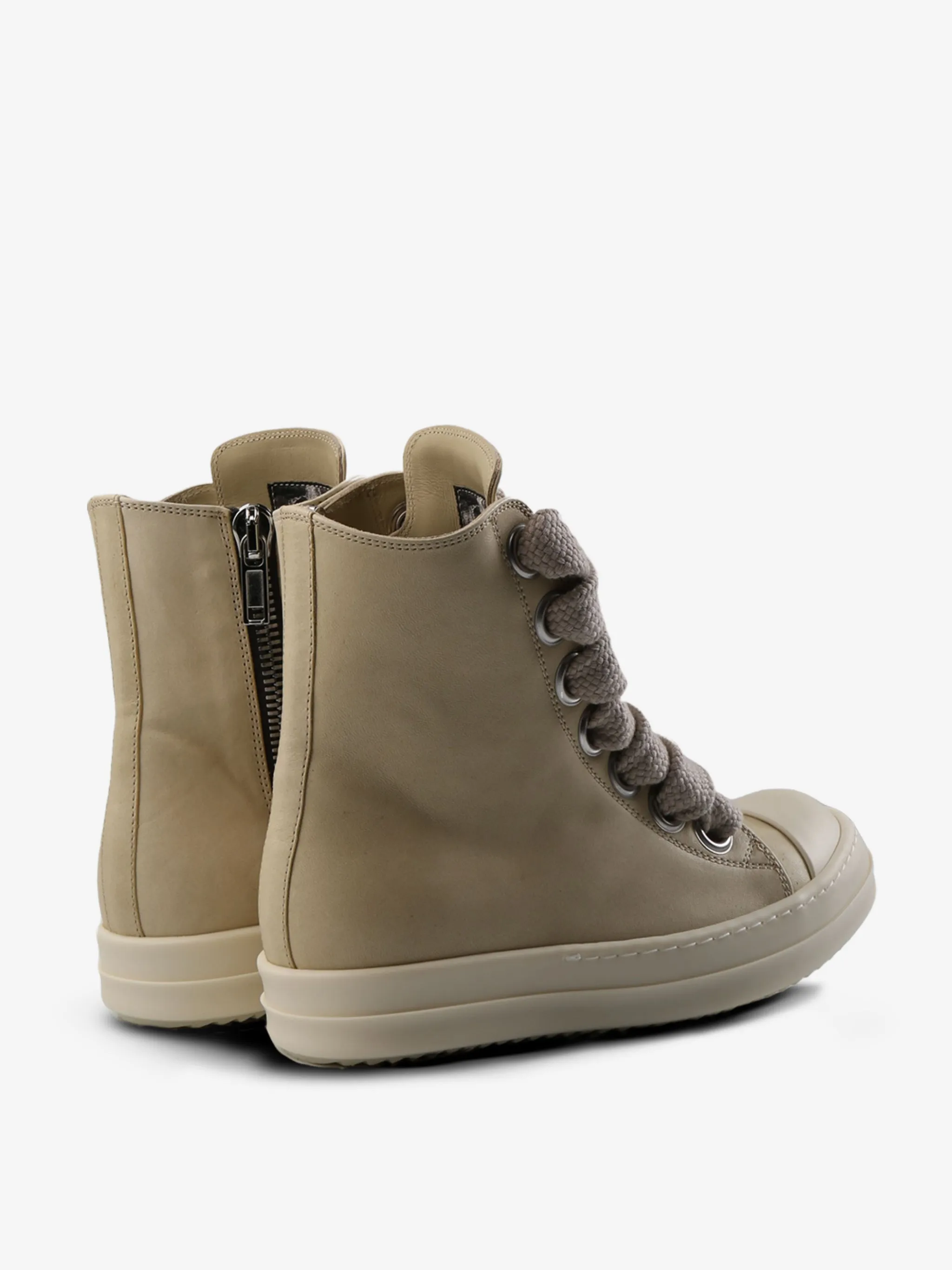 RICK OWENS - Women Leather Jumbolaced Sneakers Shoes_rick-owens