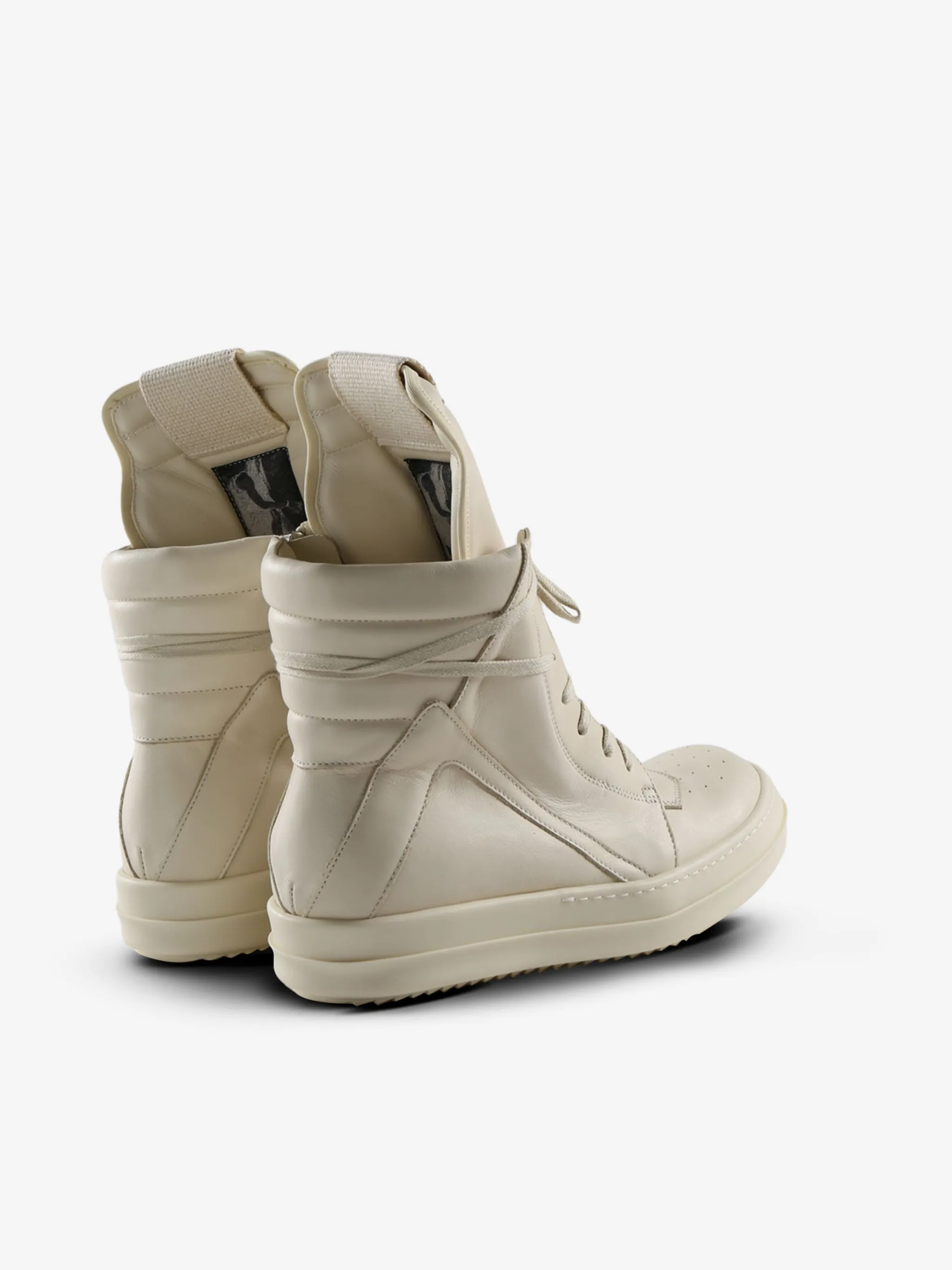 RICK OWENS - Women Scarpe In Pelle Geobasket Sneakers Shoes_rick-owens