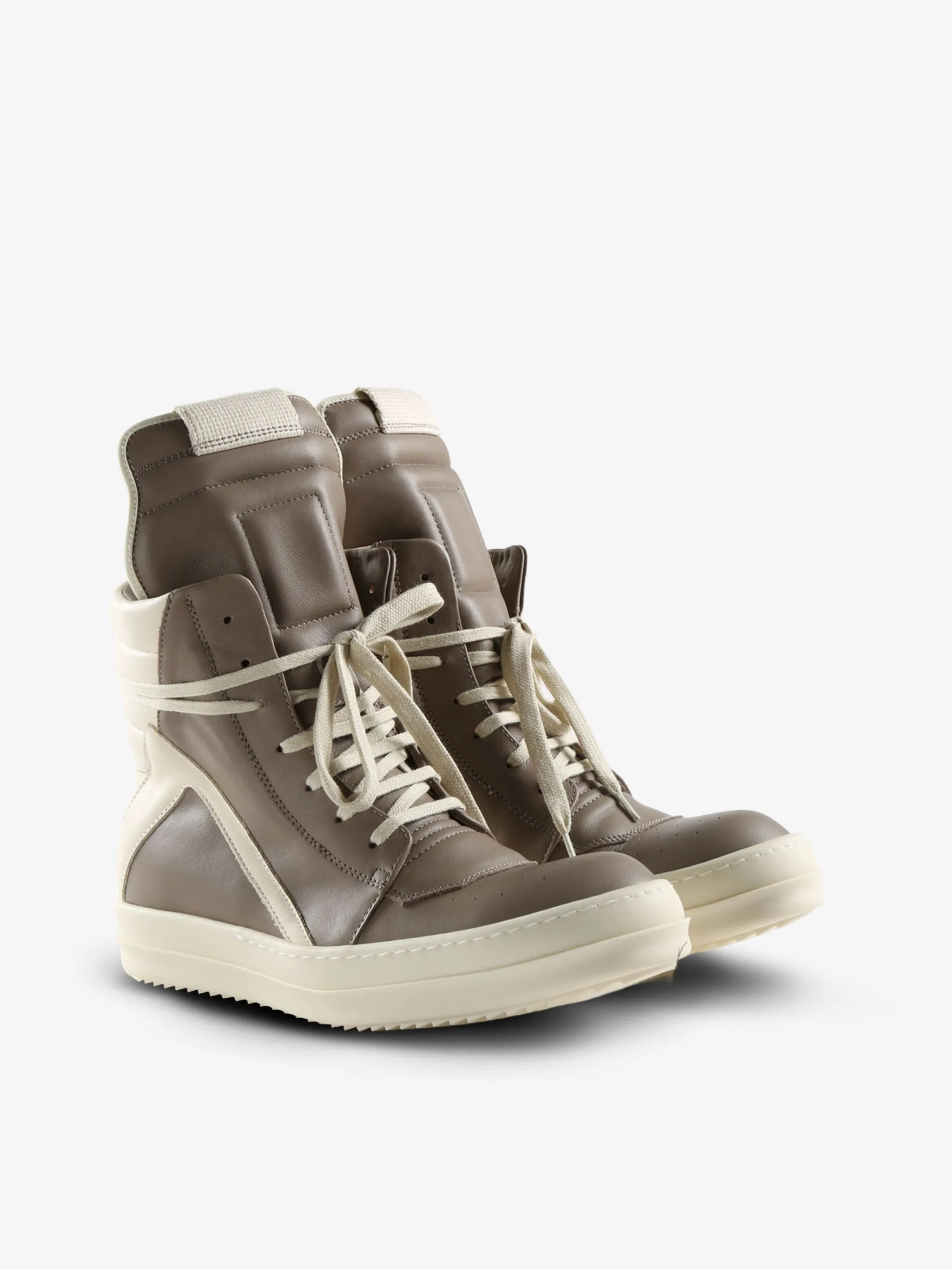 RICK OWENS - Women Scarpe In Pelle Geobasket Sneakers Shoes_rick-owens