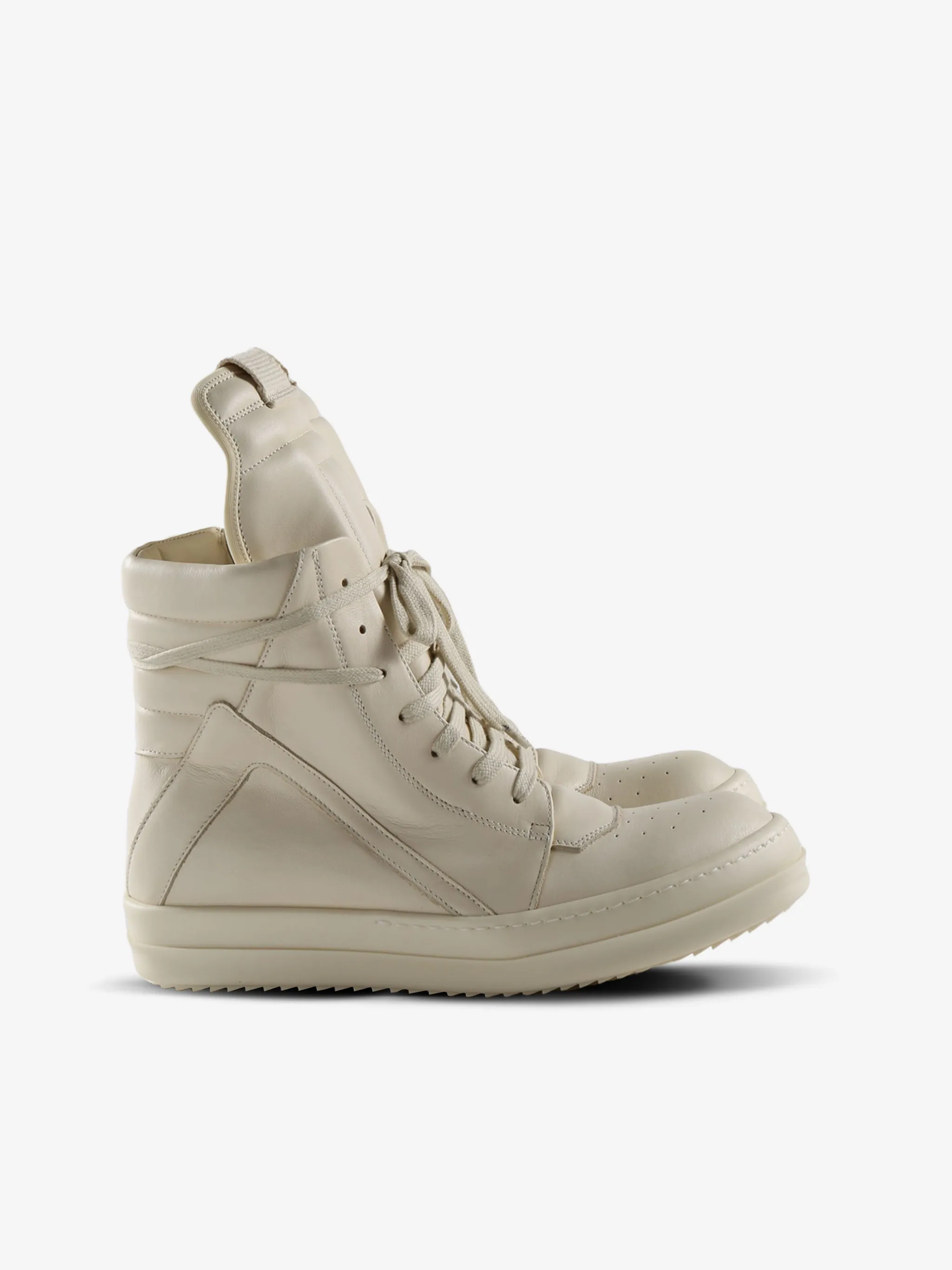 RICK OWENS - Women Scarpe In Pelle Geobasket Sneakers Shoes_rick-owens