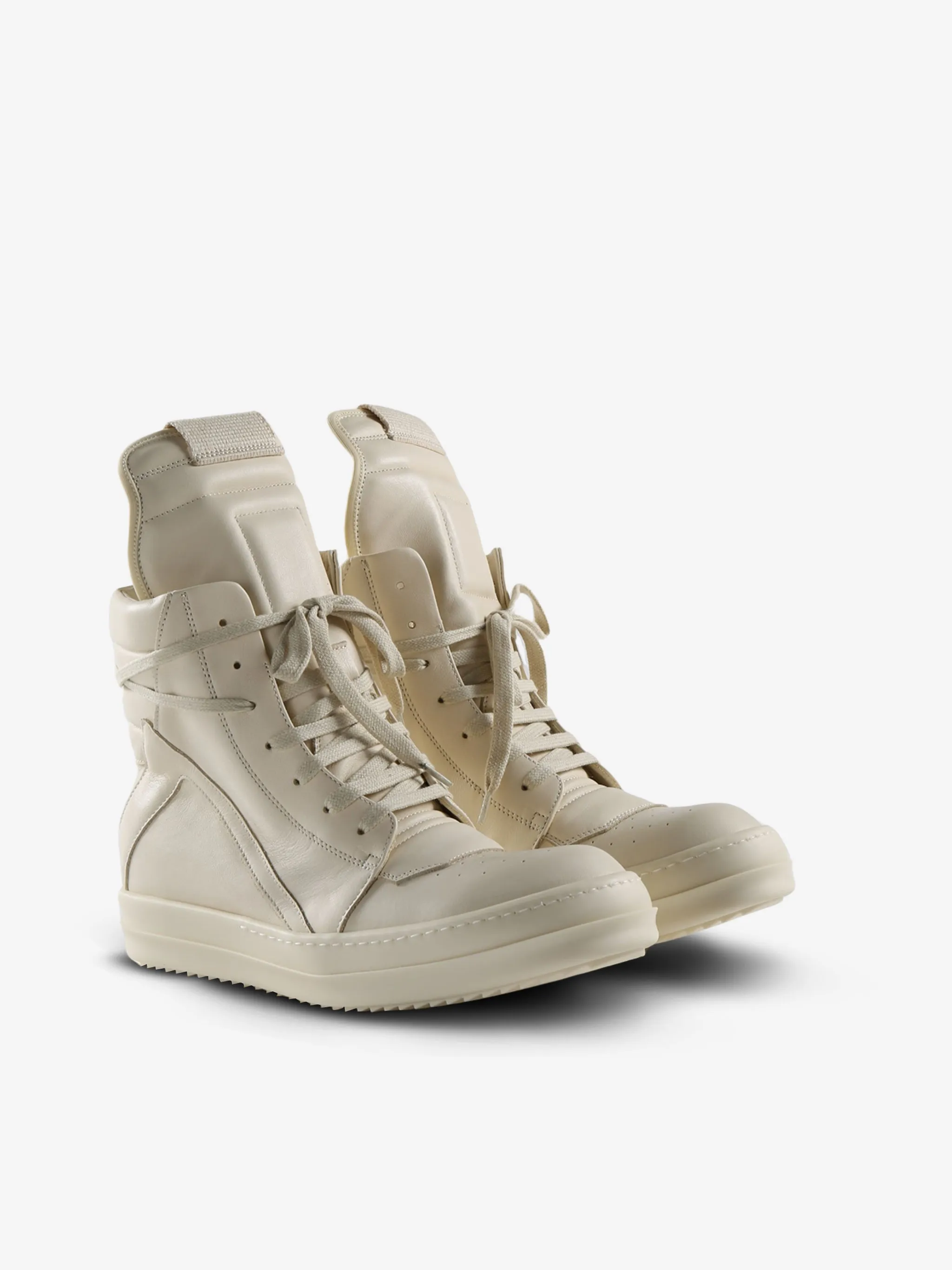 RICK OWENS - Women Scarpe In Pelle Geobasket Sneakers Shoes_rick-owens