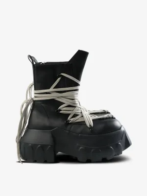 RICK OWENS - Women Stivali In Pelle Megalaced Mega Tractor Boots Shoes_rick-owens