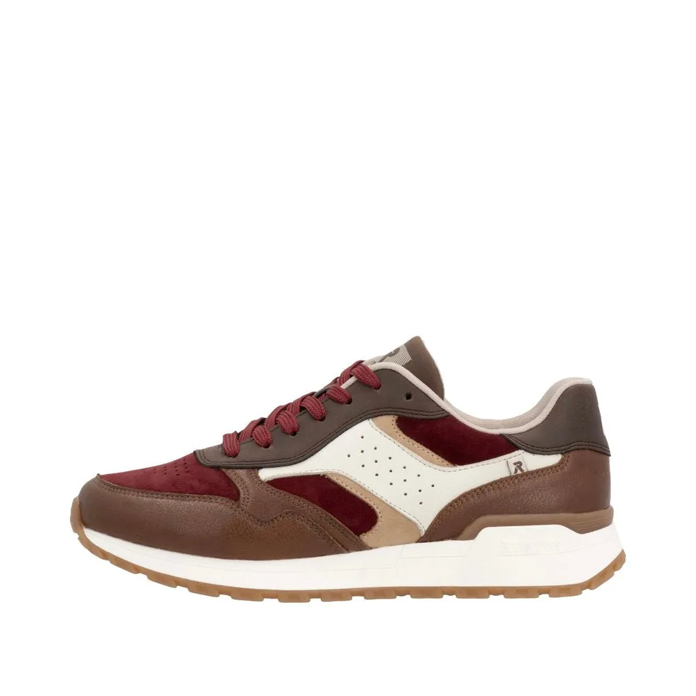 Rieker Shoes W0607-35 Lace Up Brown/Burgundy Multi