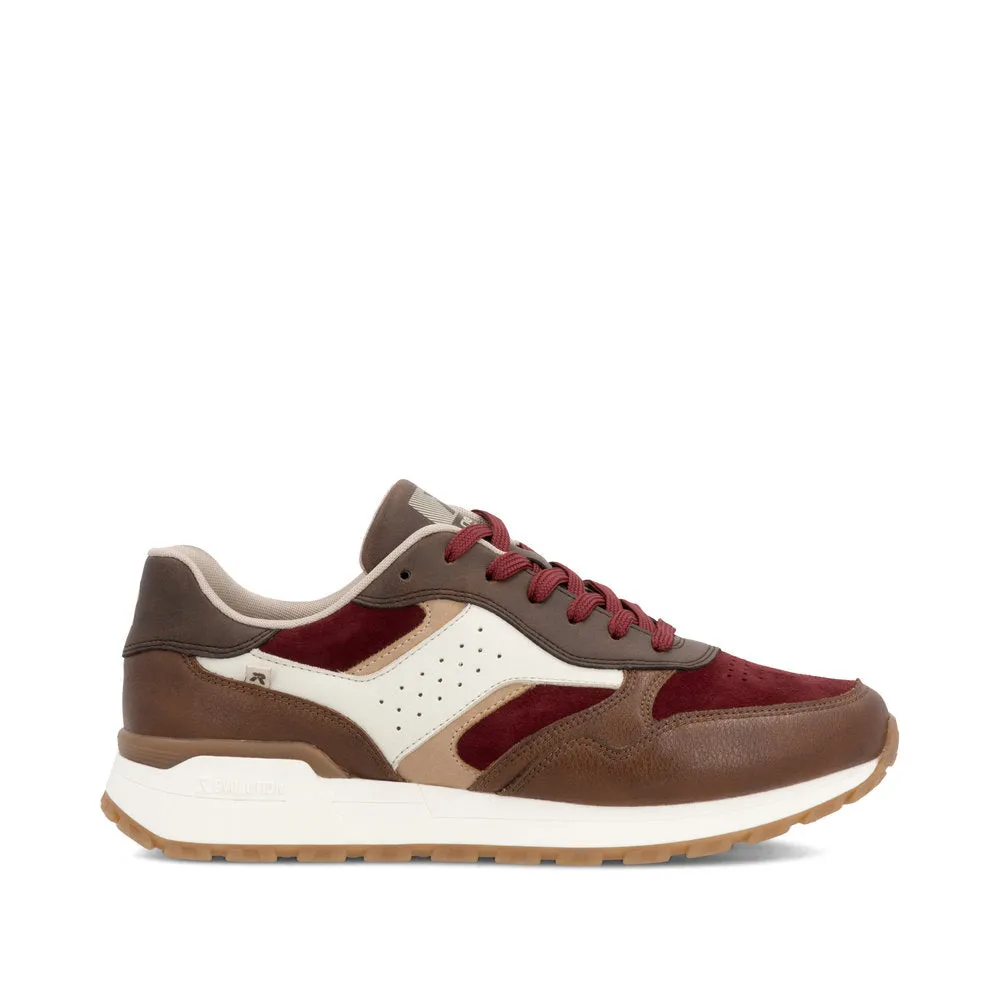 Rieker Shoes W0607-35 Lace Up Brown/Burgundy Multi