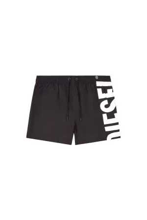 Rio-41-D-Core Mid-length swim shorts with maxi logo Black/White