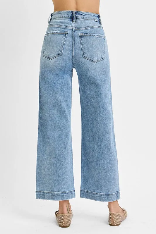 Risen Jeans High Rise Crop Wide Jeans