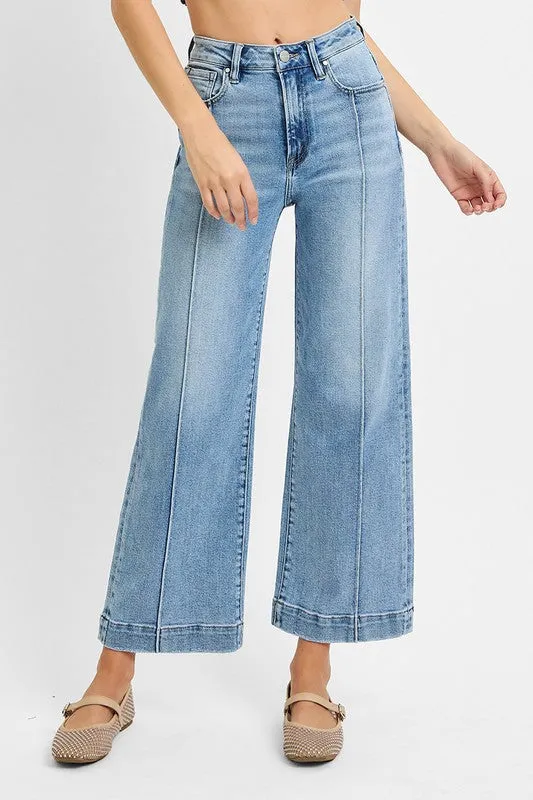 Risen Jeans High Rise Crop Wide Jeans