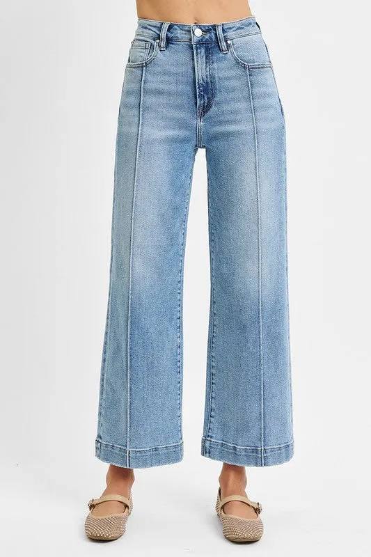 Risen Jeans High Rise Crop Wide Jeans