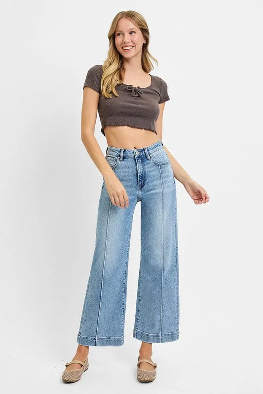 Risen Jeans High Rise Crop Wide Jeans