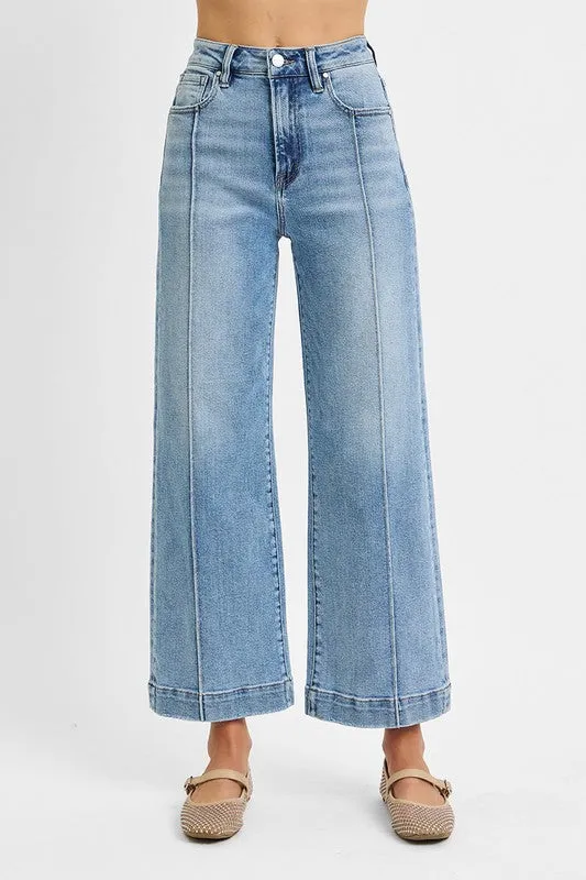 Risen Jeans High Rise Crop Wide Jeans