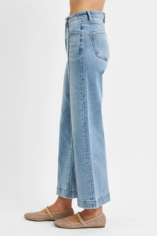 Risen Jeans High Rise Crop Wide Jeans