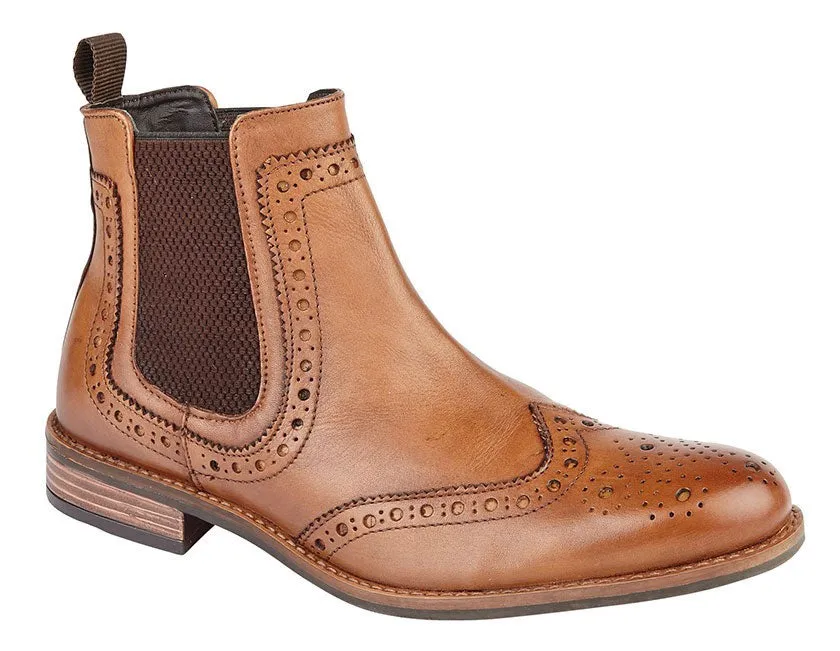 Roamers Leather Upper Brogue Dealer Boot Roamers Shoes