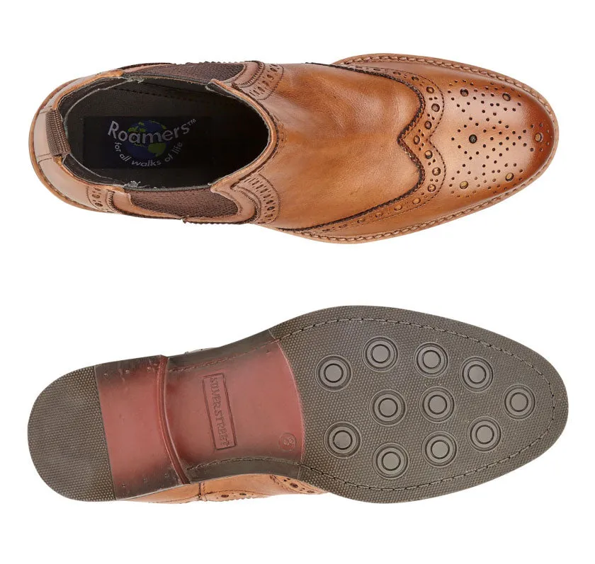 Roamers Leather Upper Brogue Dealer Boot Roamers Shoes