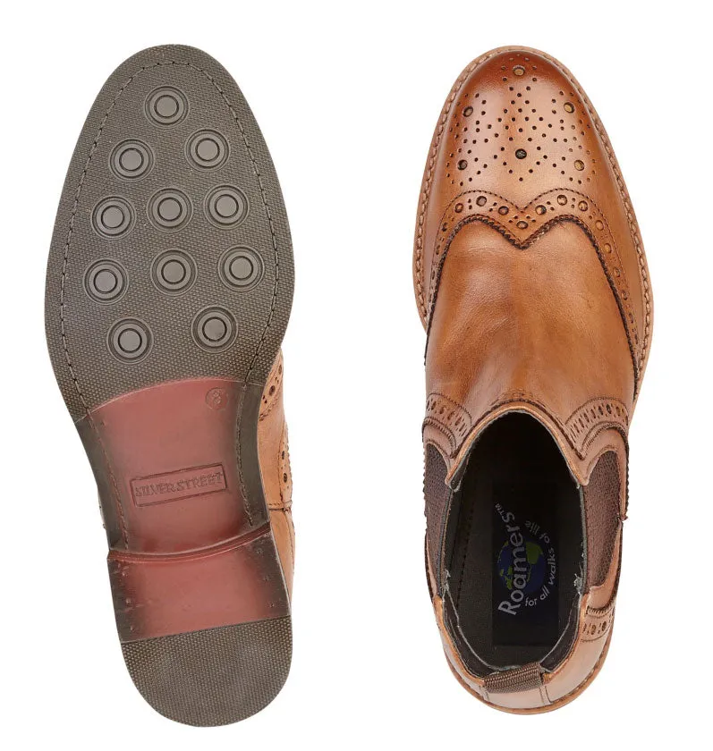 Roamers Leather Upper Brogue Dealer Boot Roamers Shoes