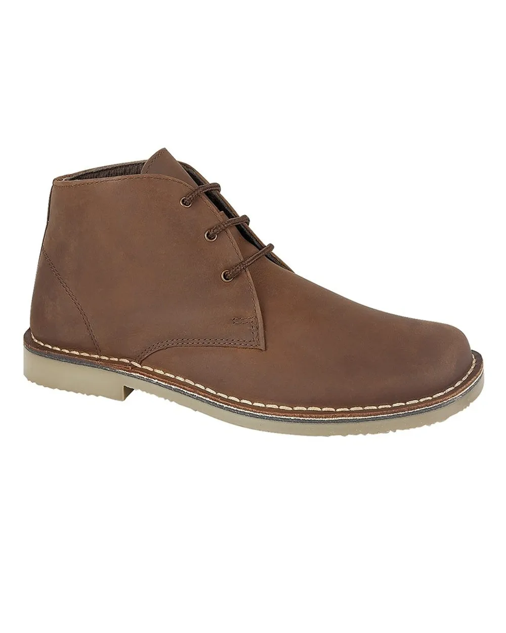 Roamers Mens 3 Eyelet Desert Boots Roamers Shoes