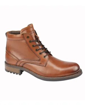 Roamers Mens Tan Lace up Ankle Boots Roamers Shoes