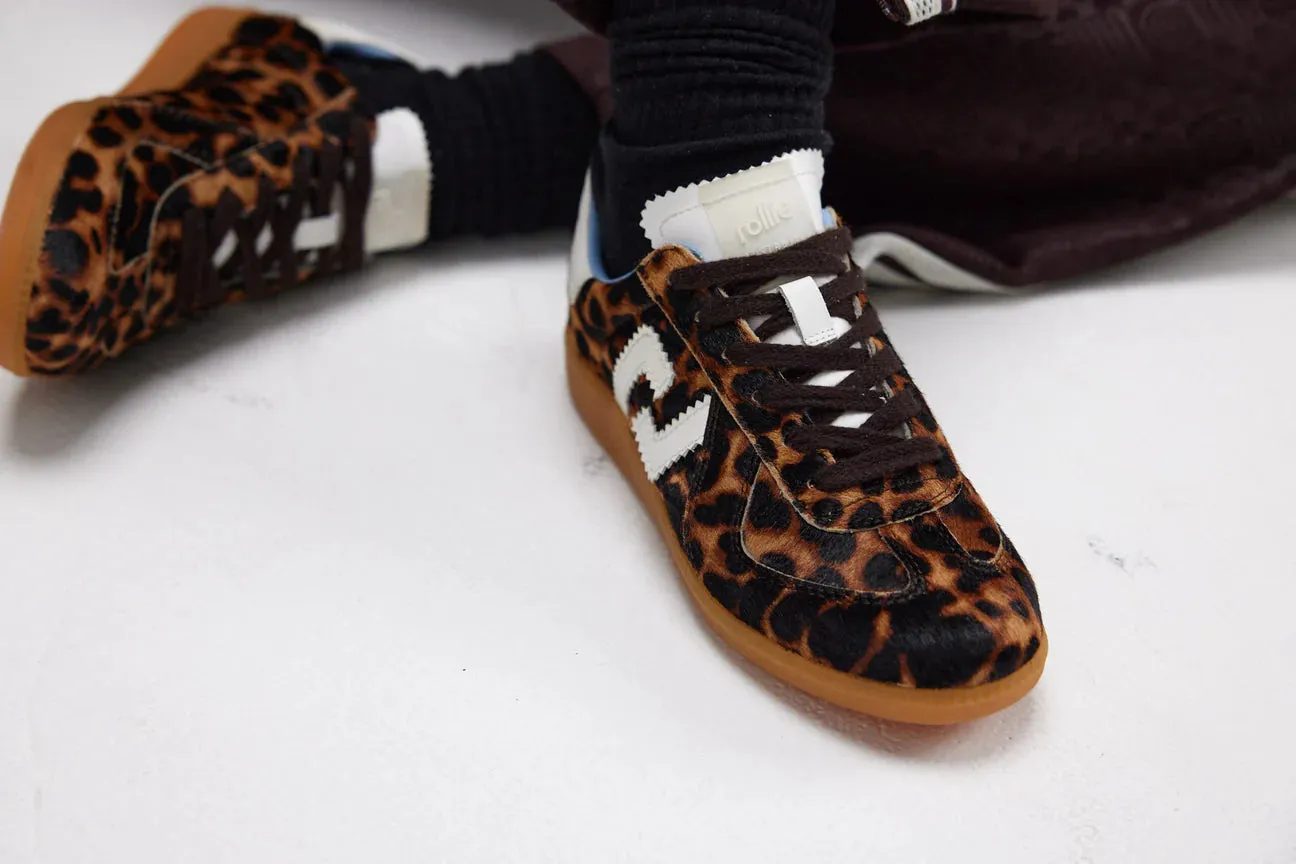 Rollie Pace Dark Camel Leopard Shoes_Rollie