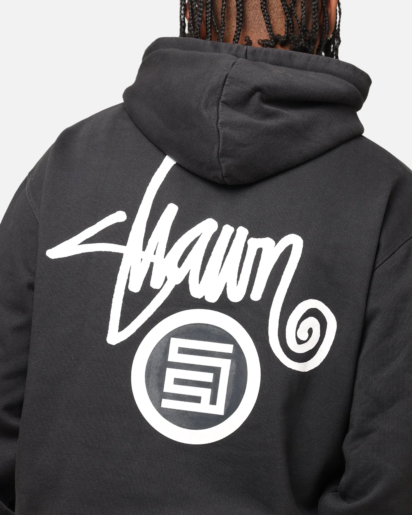 S Double Shawn Dot Hoodie Washed Black
