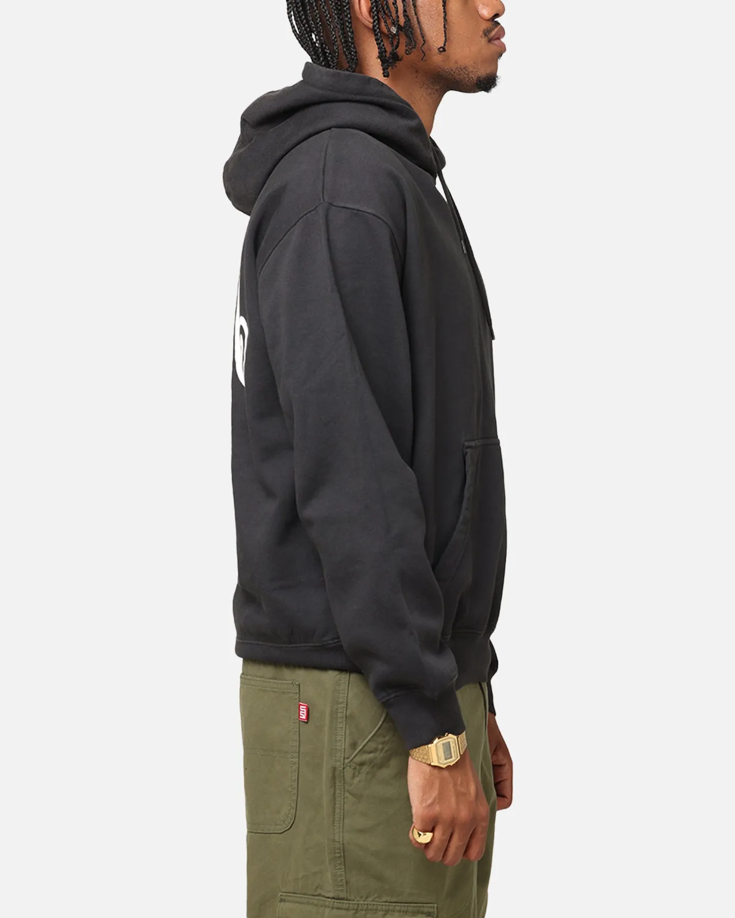 S Double Shawn Dot Hoodie Washed Black