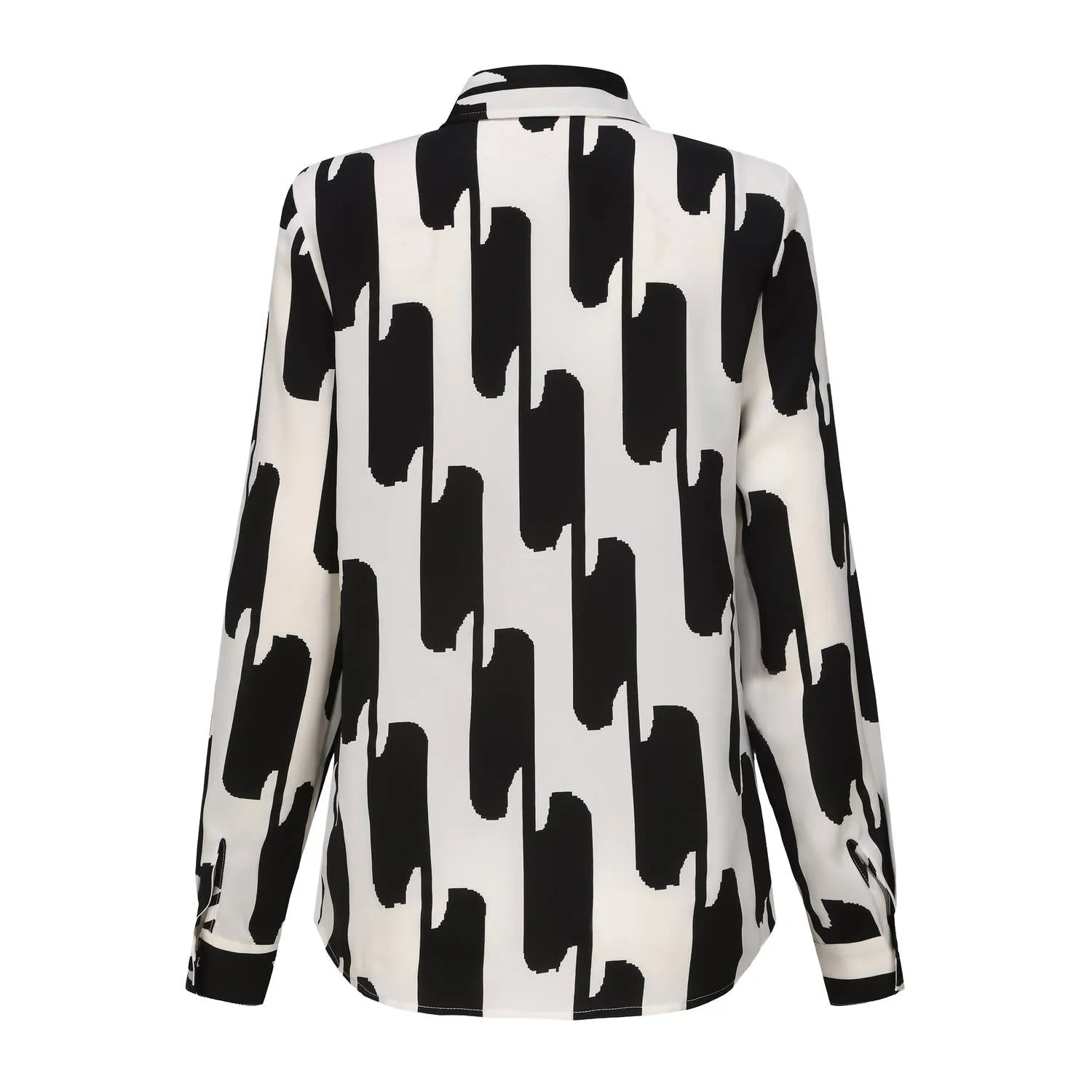 Sarah Long Sleeve Blouse In Black/white