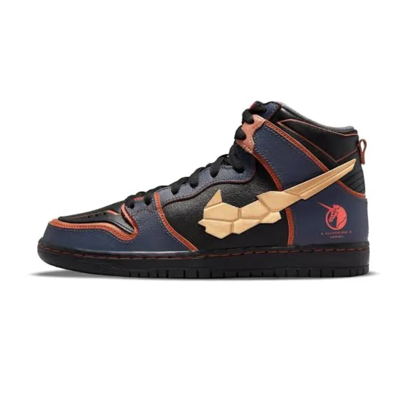 SB Dunk High Gundam 02 Banshee Black Gold 2021 Nike Dunk