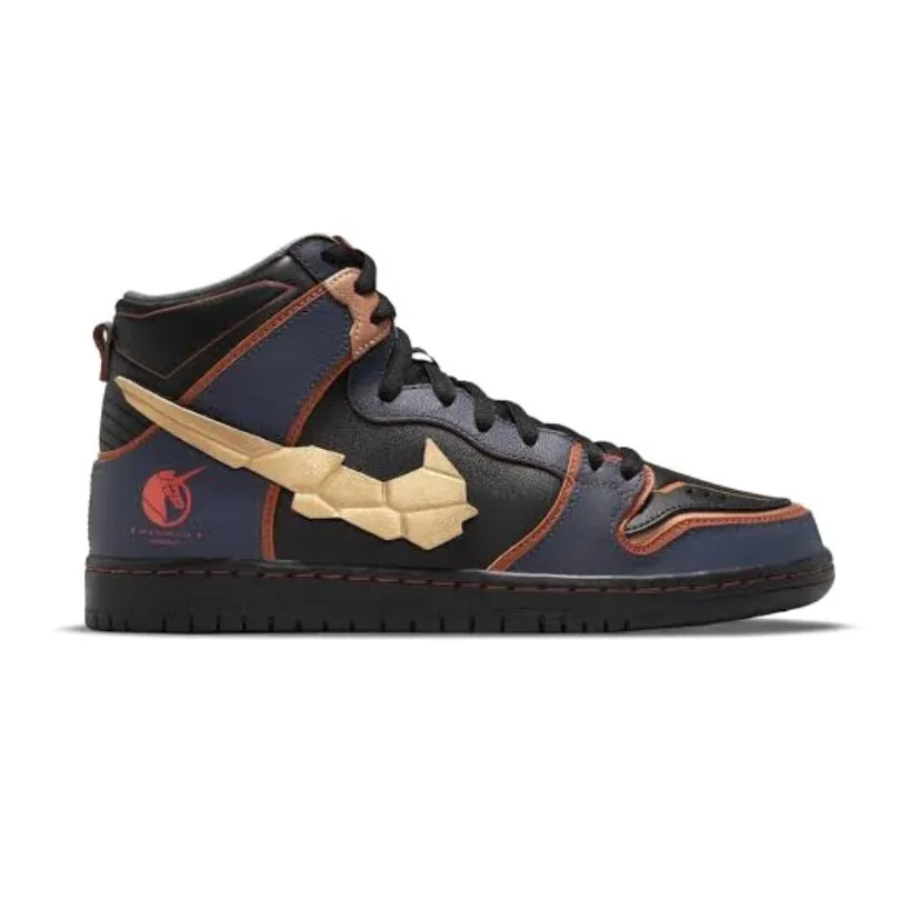 SB Dunk High Gundam 02 Banshee Black Gold 2021 Nike Dunk