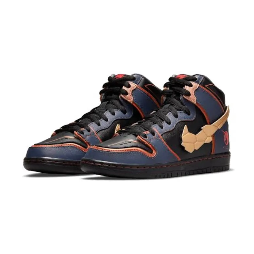 SB Dunk High Gundam 02 Banshee Black Gold 2021 Nike Dunk