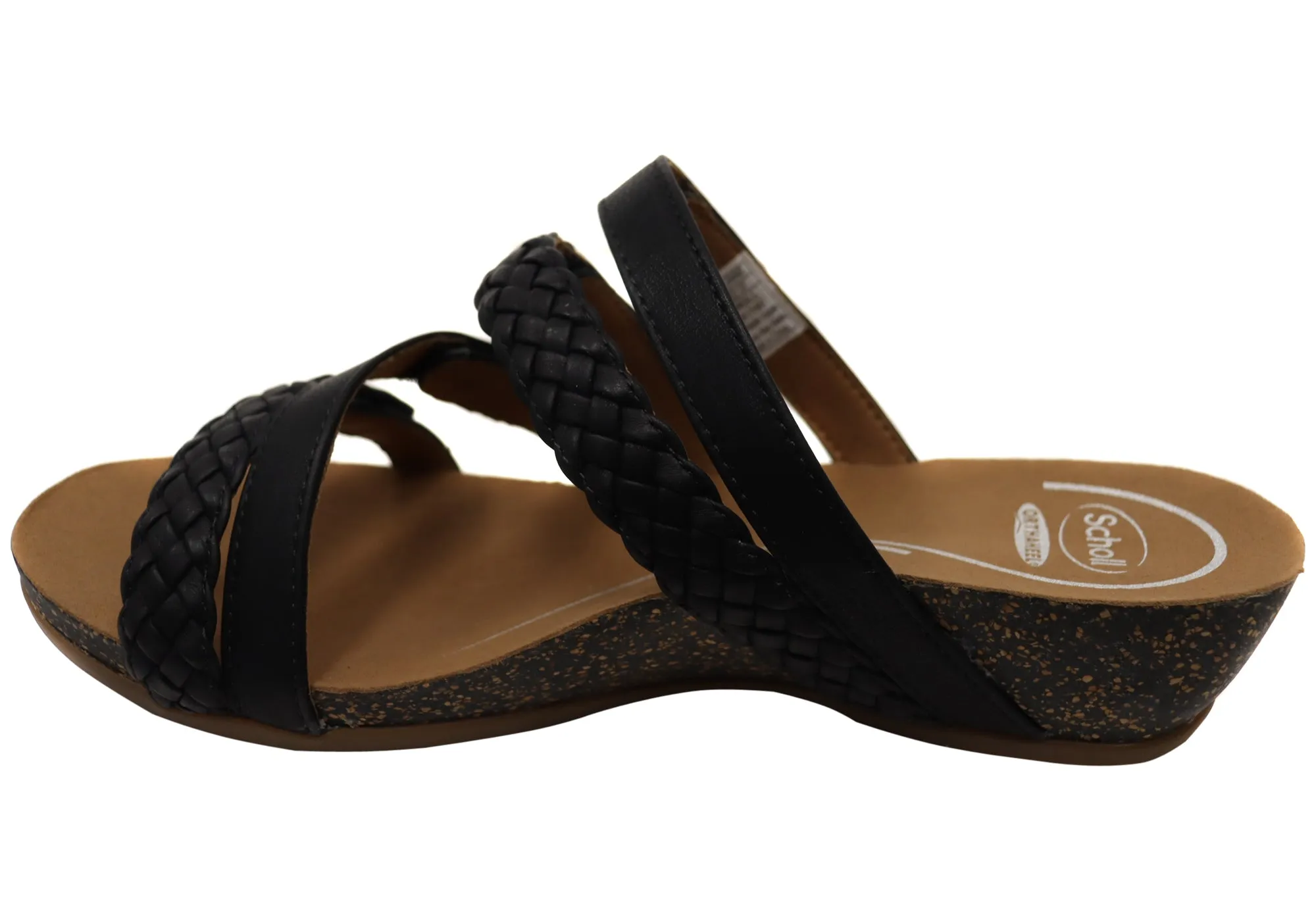 Scholl Orthaheel Jane Womens Comfortable Wedge Slides Sandals Scholl Orthaheel Shoes