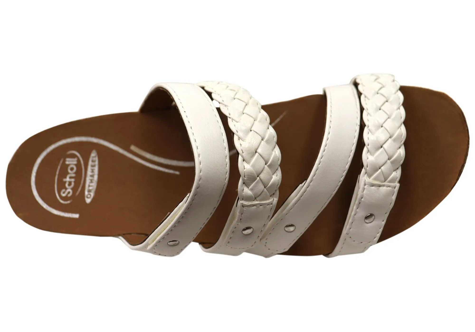 Scholl Orthaheel Jane Womens Comfortable Wedge Slides Sandals Scholl Orthaheel Shoes