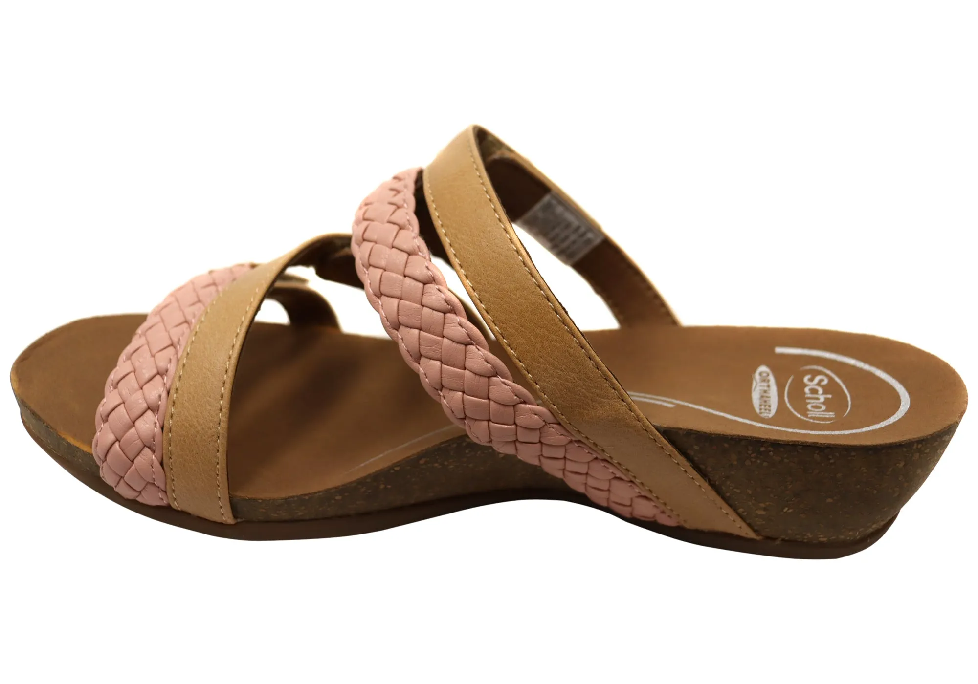 Scholl Orthaheel Jane Womens Comfortable Wedge Slides Sandals Scholl Orthaheel Shoes